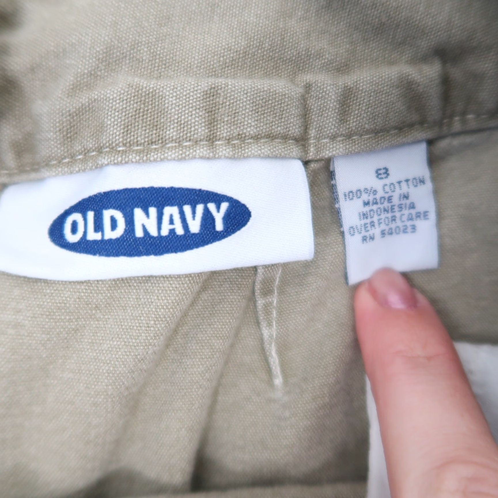 Old Navy VINTAGE Old Navy Skirt 90s Mini Casual Womens Tan Cotton Cargo Short 8 Girls? Size 30" / US 8 / IT 44 - 4 Thumbnail