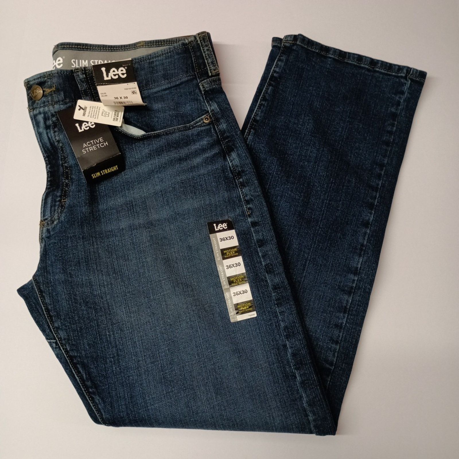 Lee Lee Active Stretch Slim Straight Jeans Men's Size 36x30 Blue Size US 36 / EU 52 - 1 Thumbnail