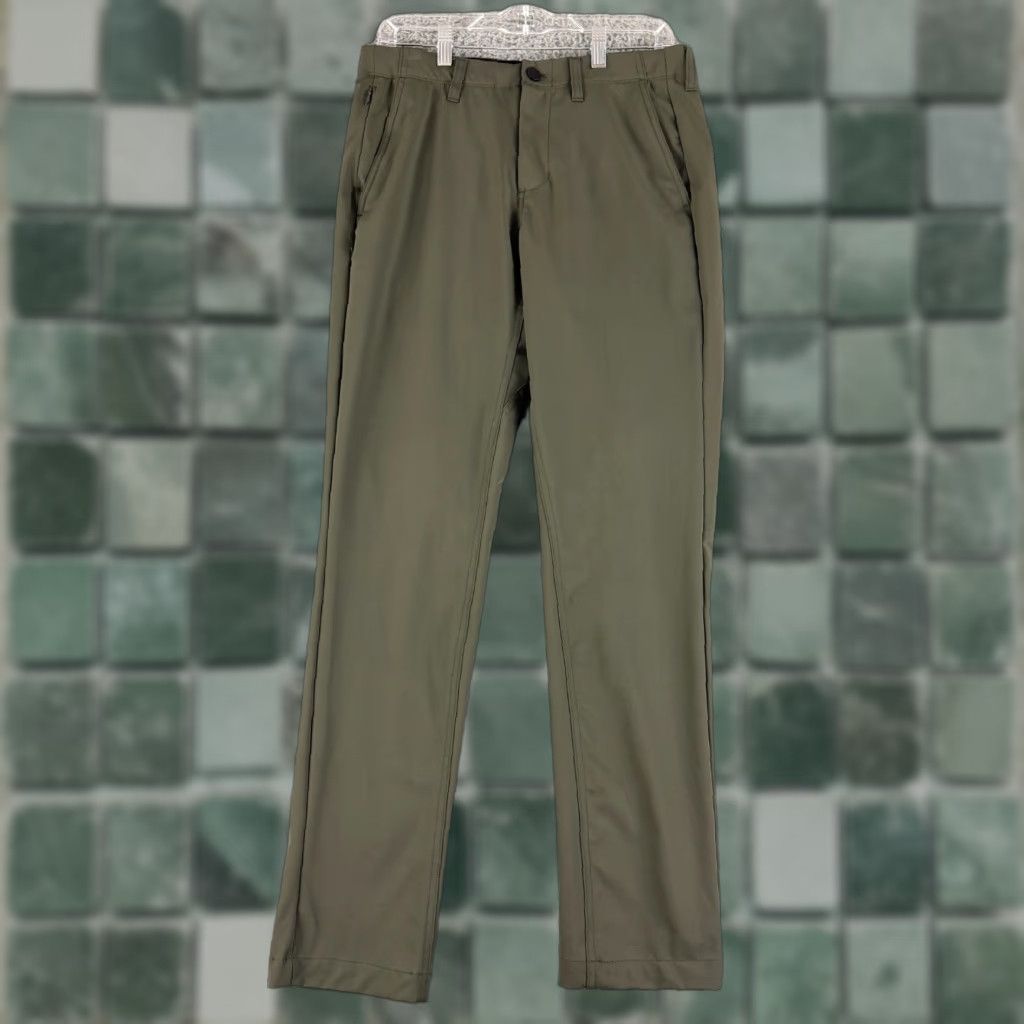 Vintage Cozy Earth Chino Pants Mens Size 30 x 32 Olive Green Straight Leg Stretch Casual Size US 31 - 1 Thumbnail