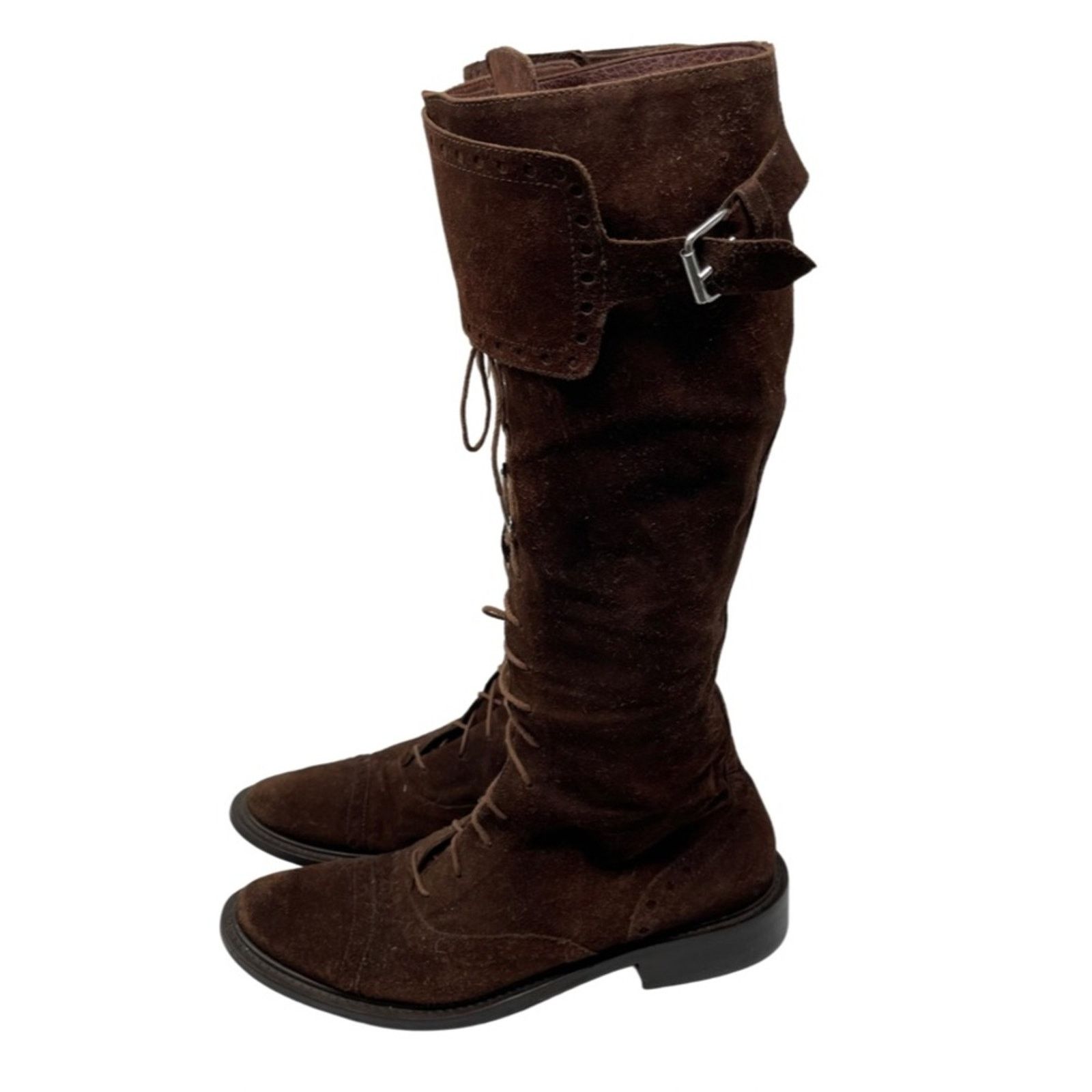 Alberta Ferretti Philosophy Di Alberta Ferretti Brown suede tall boots Size US 8.5 / IT 38.5 - 2 Thumbnail