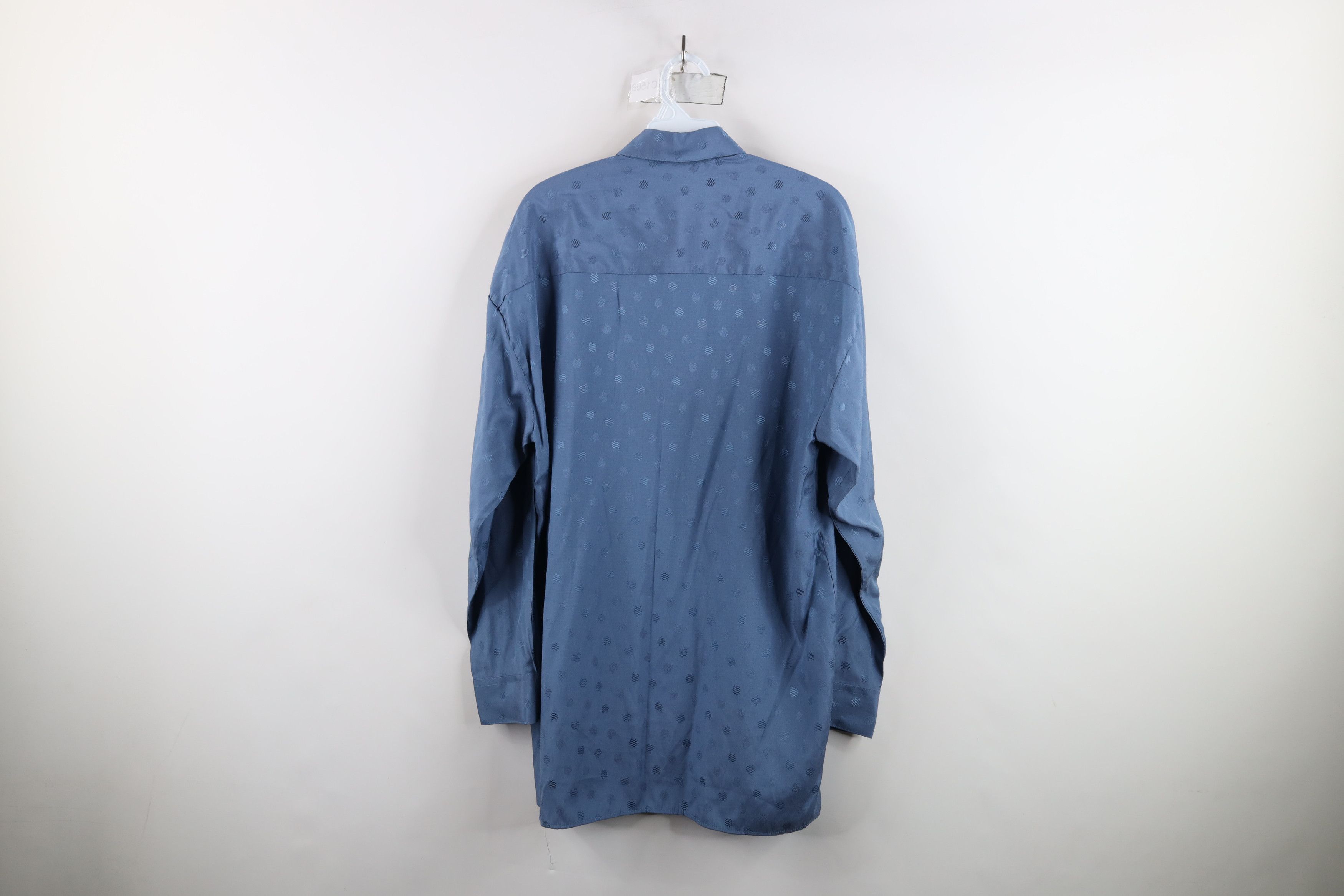 Vintage Vintage 90s Streetwear Polka Dot Collared Button Shirt Blue Size US M / EU 48-50 / 2 - 12 Thumbnail