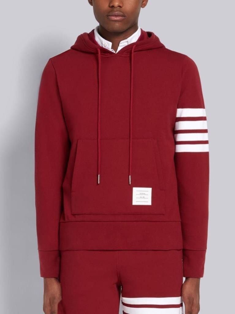 Thom Browne 🔥🔥 Thom Browne Burgundy 4-Bar Hoodie Size US M / EU 48-50 / 2 - 8 Thumbnail