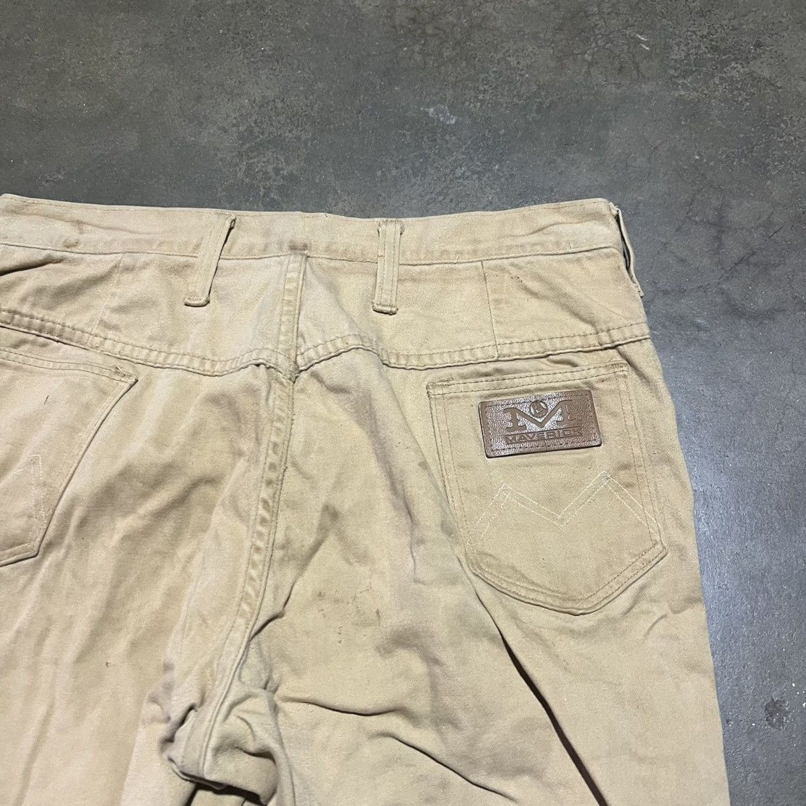 Vintage Vintage 70s Maverick Tan Buttonfly Bell Bottom Pants 31x29 Size 31" - 7 Thumbnail