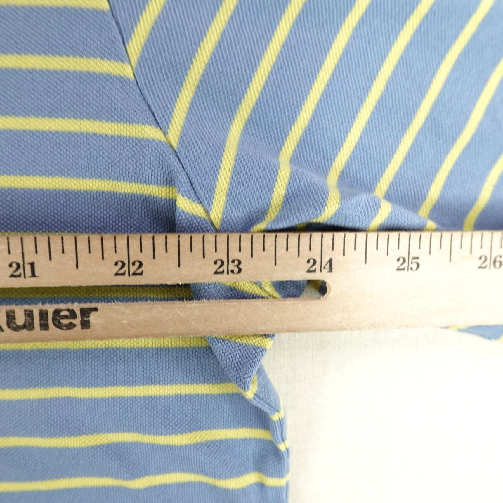 Polo Ralph Lauren Ralph Lauren Polo Shirt Mens Large Short Sleeve Golf Striped Pima Cotton Blue Yellow Size US L / EU 52-54 / 3 - 7 Thumbnail