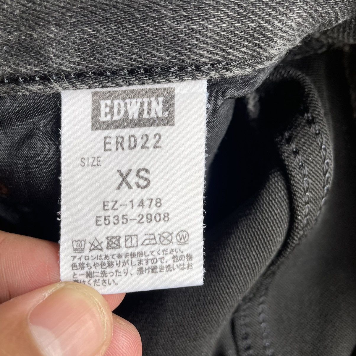 Edwin 🔥Vintage Edwin Washed Black Ripped Distress Skinny Jeans Size US 29 - 12 Thumbnail