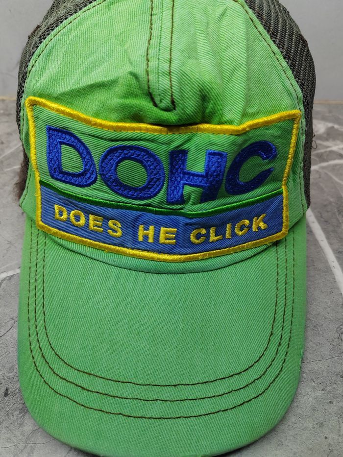 Japanese Brand Vintage DOHC Distressed Style Trucker Cap Hat Size ONE SIZE - 3 Thumbnail
