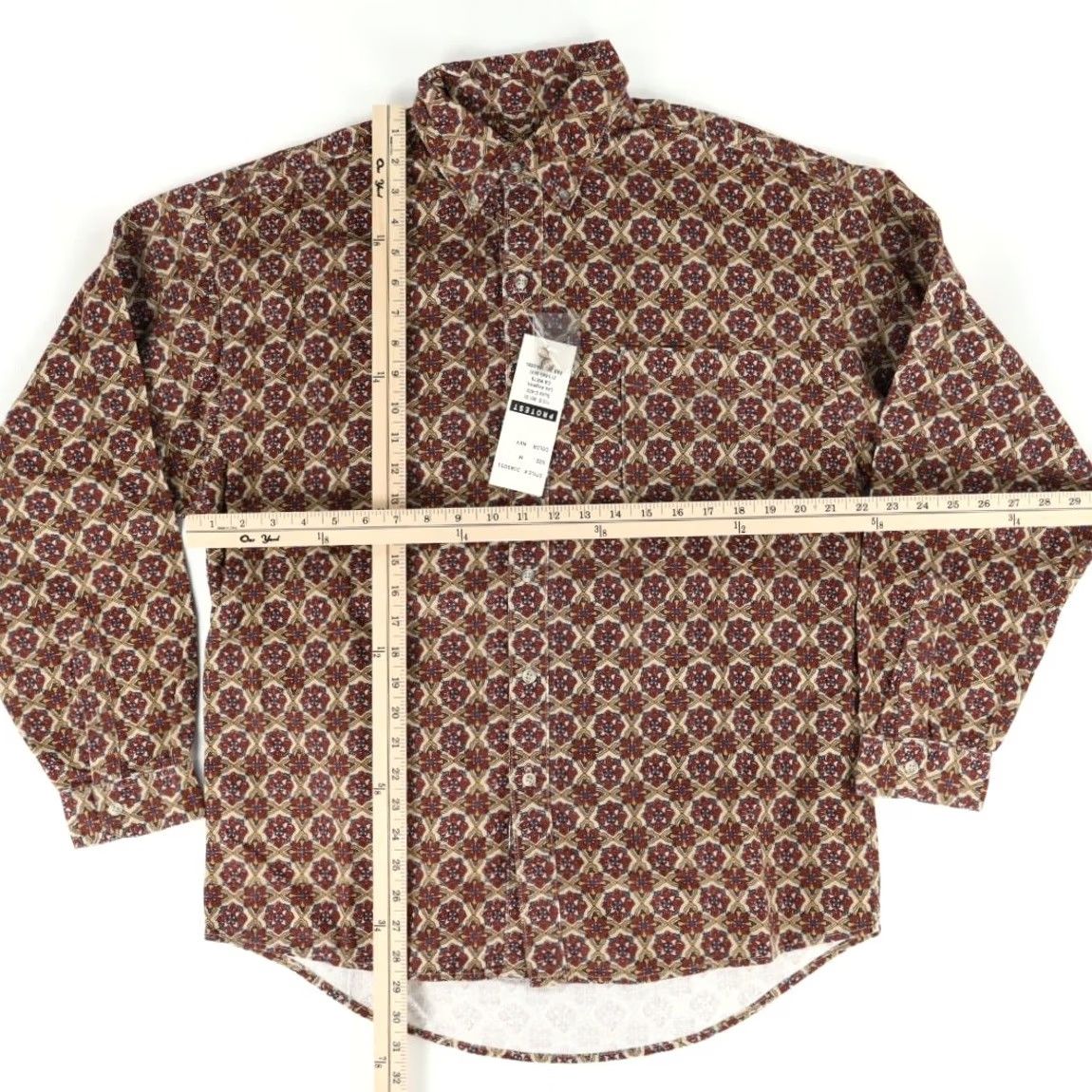 Vintage VTG Protest Clothing Micro Corduroy Button Down 1990s Shirt Red Men's M Size US M / EU 48-50 / 2 - 3 Thumbnail