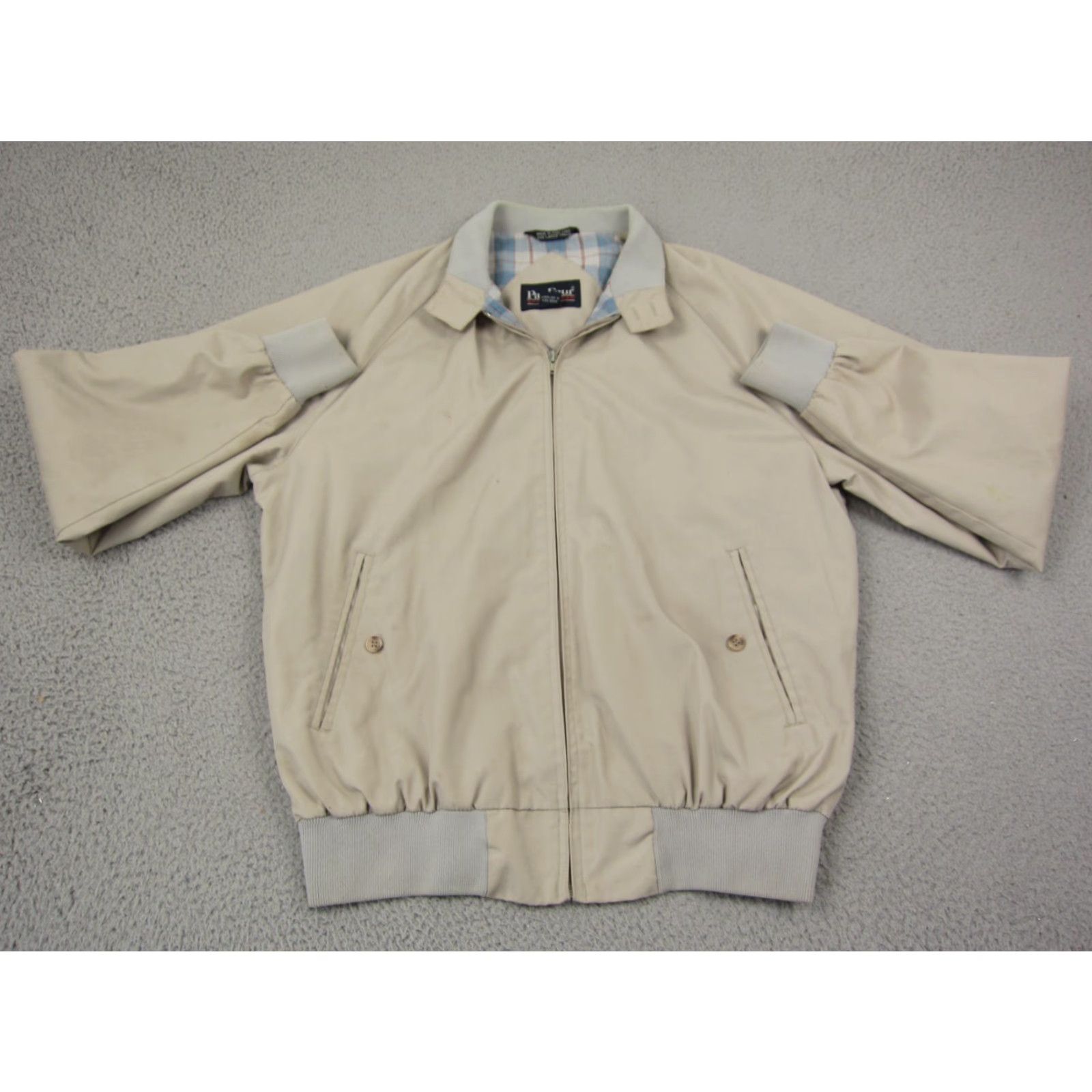 Vintage VINTAGE Par Four Bomber Jacket Mens LT Beige Full Zip 80s 90s Classic Casual Travel Winter Fall Size US L / EU 52-54 / 3 - 3 Thumbnail