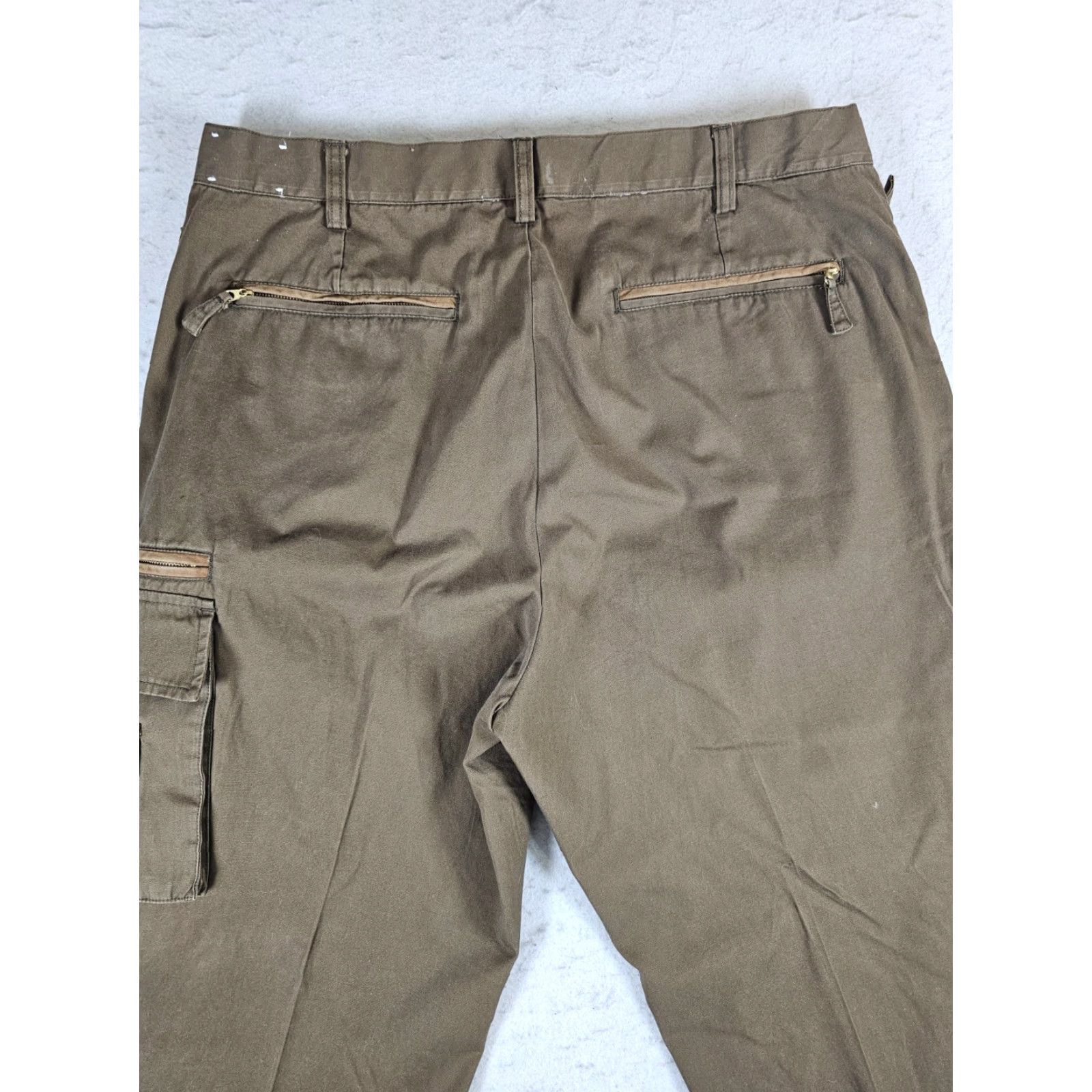 Orvis VINTAGE Orvis Pants Outdoors Cargo Pockets 100% Cotton Men's 38x30 Brown Size US 38 / EU 54 - 3 Thumbnail