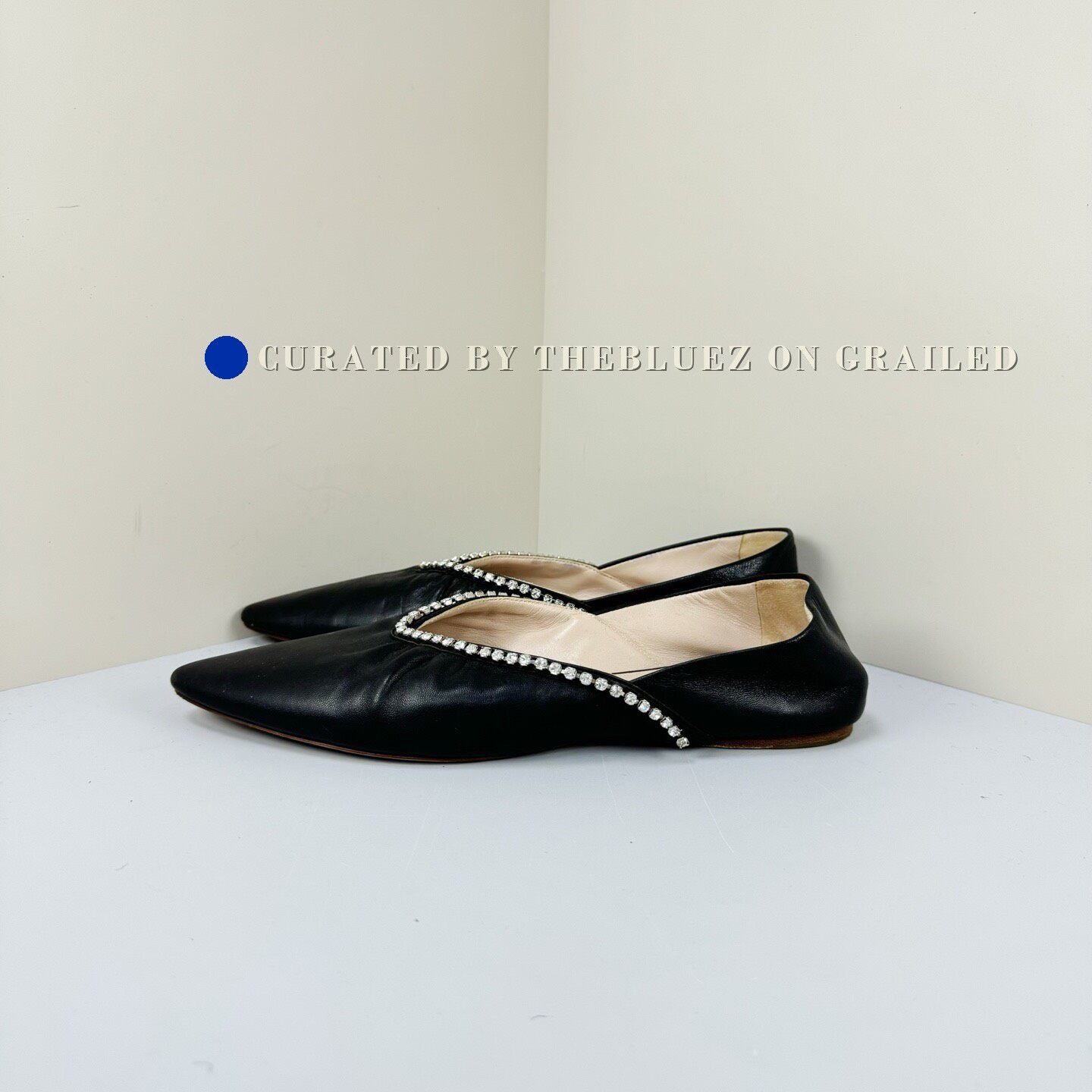 Miu Miu Miu Miu Shearling Crystal Flat Shoes Size US 6 / IT 36 - 1 Thumbnail
