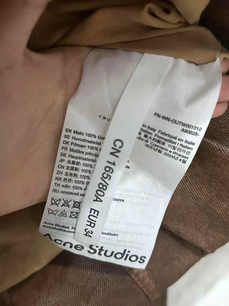 Acne Studios acne studios size:34 Brown denim coat 2505-Nextarrow Size US XXS / EU 40 - 7 Thumbnail
