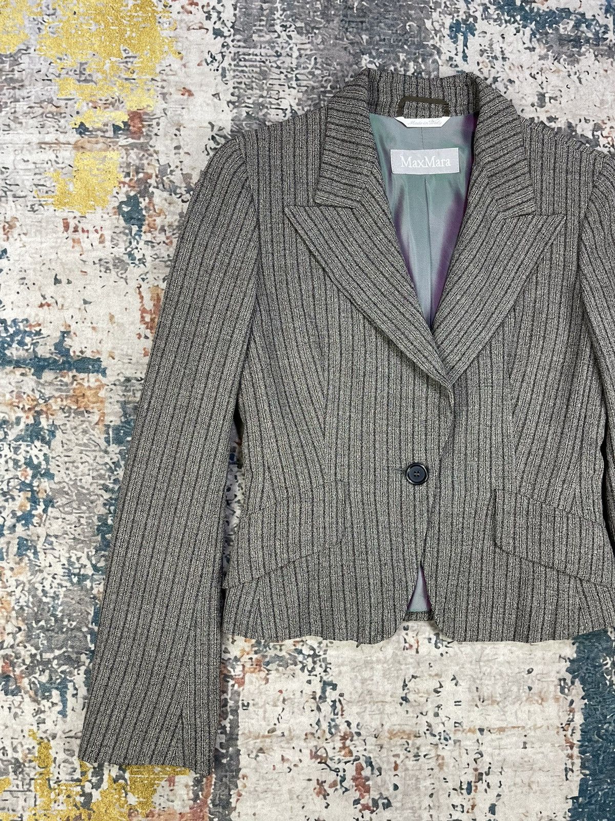 Max Mara MaxMara Lycra Sensation Notch Lapel Blazer Size XS / US 0-2 / IT 36-38 - 2 Thumbnail