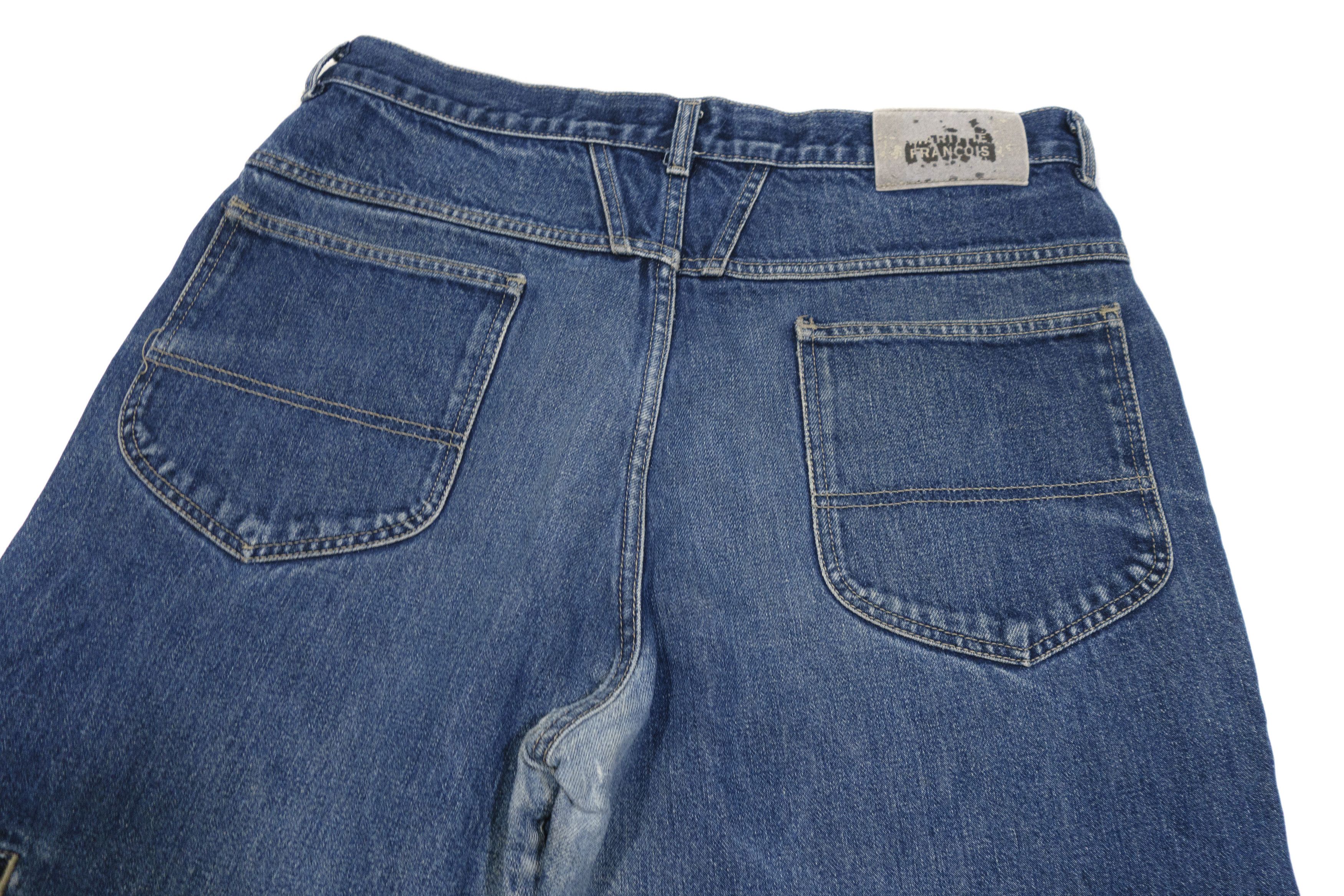 Marithe + Francois Girbaud Y2K Baggy X-Pocket Raw Hem Work Jeans 00s Vintage Size US 36 / EU 52 - 4 Thumbnail