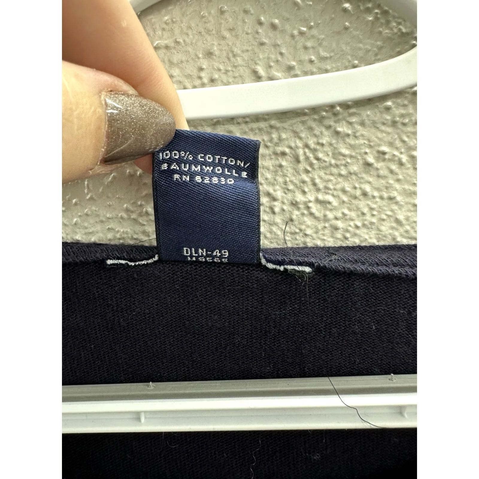 Vintage Unbranded Womens Shirt Blue 3/4 Sleeve XL Petite T-Shirt Knit 100% Cotton Regular Mens? Size XL / US 12-14 / IT 48-50 - 4 Thumbnail