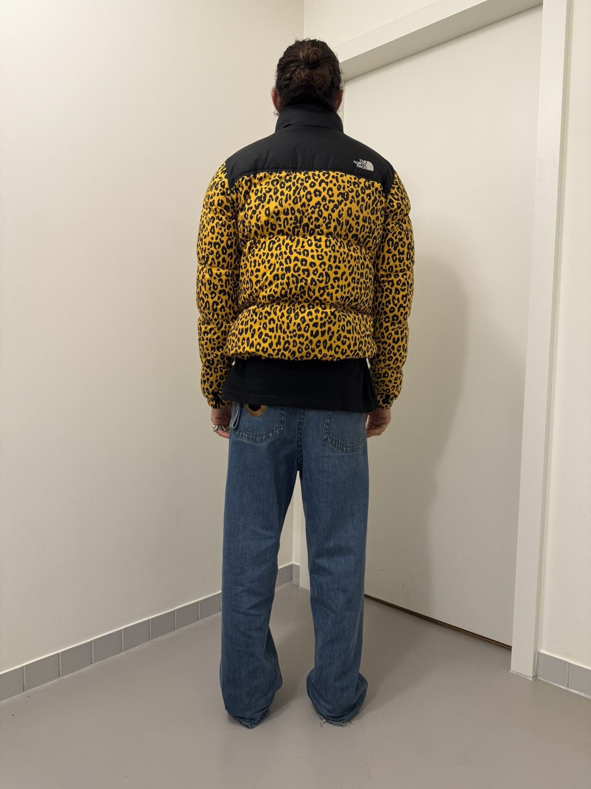 Supreme x The North Face nuptse jacket Yellow Leopard FW11