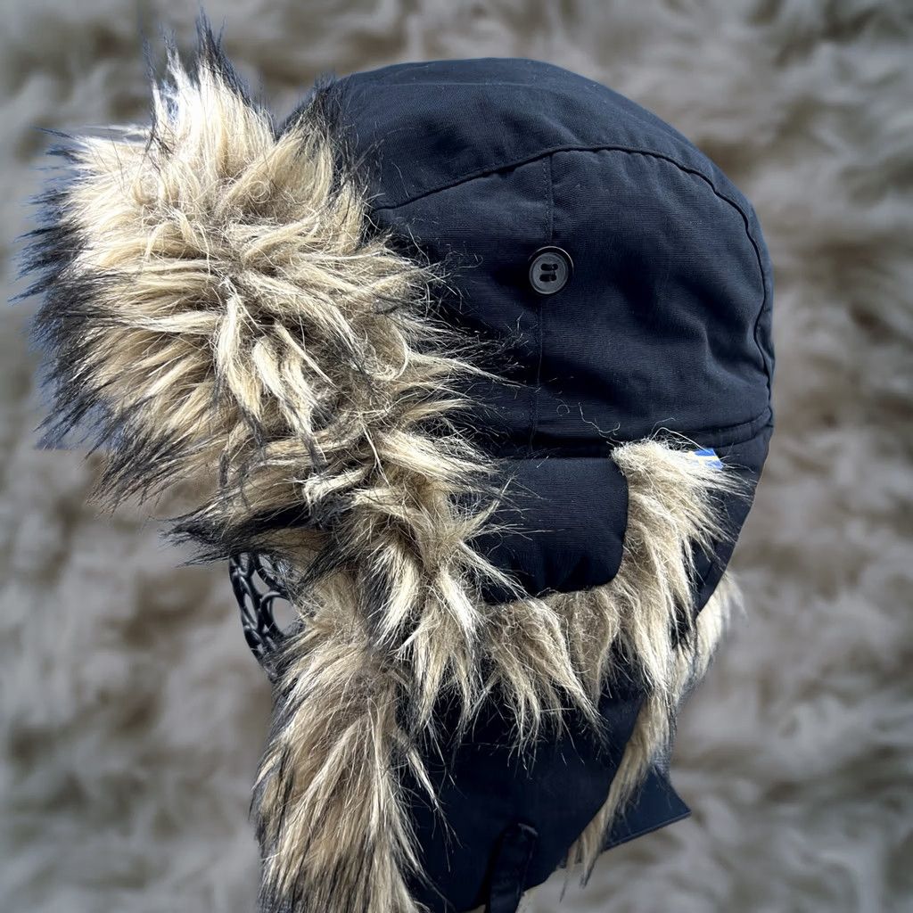 Vintage Fjallraven Nordic Heater Trapper Hat Sz M Black Unisex Adults Fur Bomber Ushanka Aviator Ear Flap Trapper Hat Mens Womens Size ONE SIZE - 1 Thumbnail
