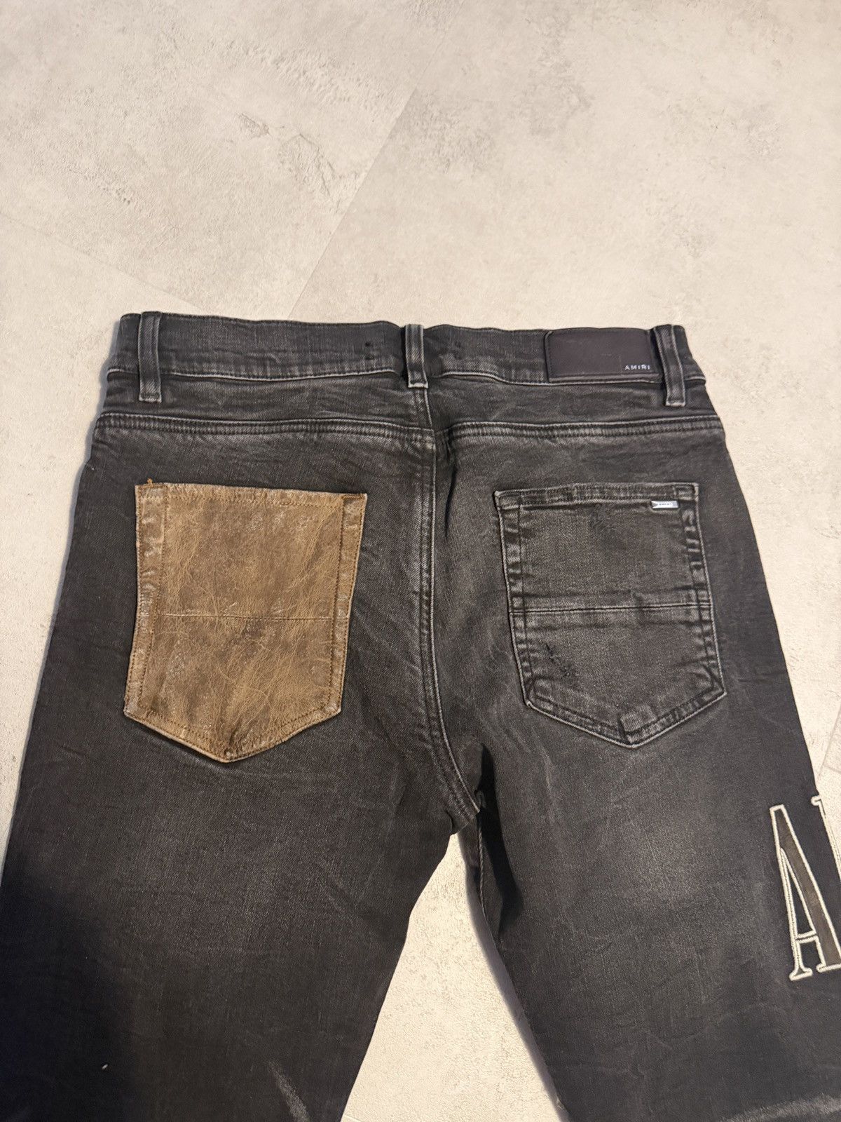Amiri Amiri Black Grunge Patch Medium Crafted Jeans Size US 32 / EU 48 - 7 Thumbnail