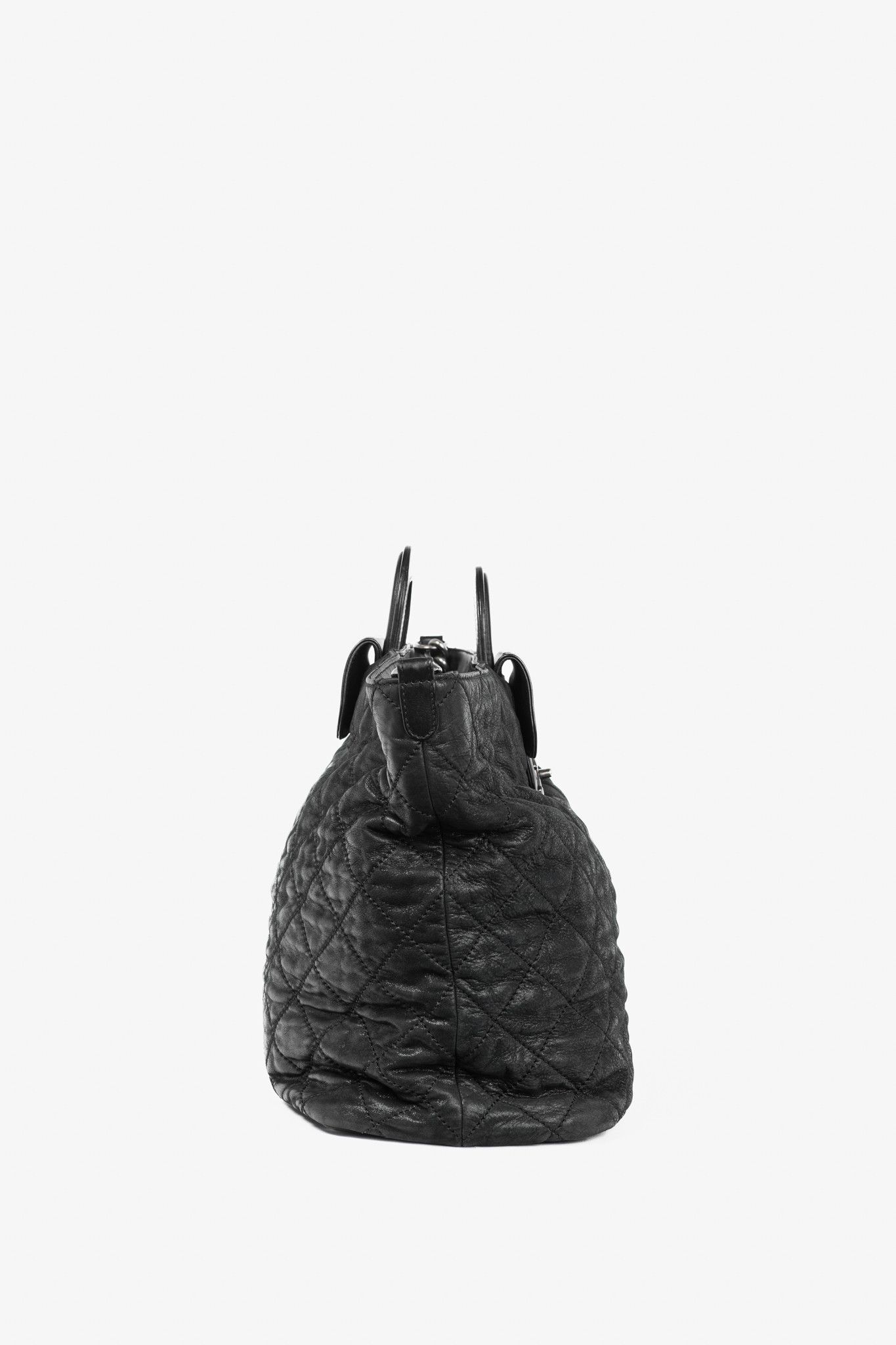 Chanel In-The-Mix Black Iridescent Calfskin Quilted Tote
