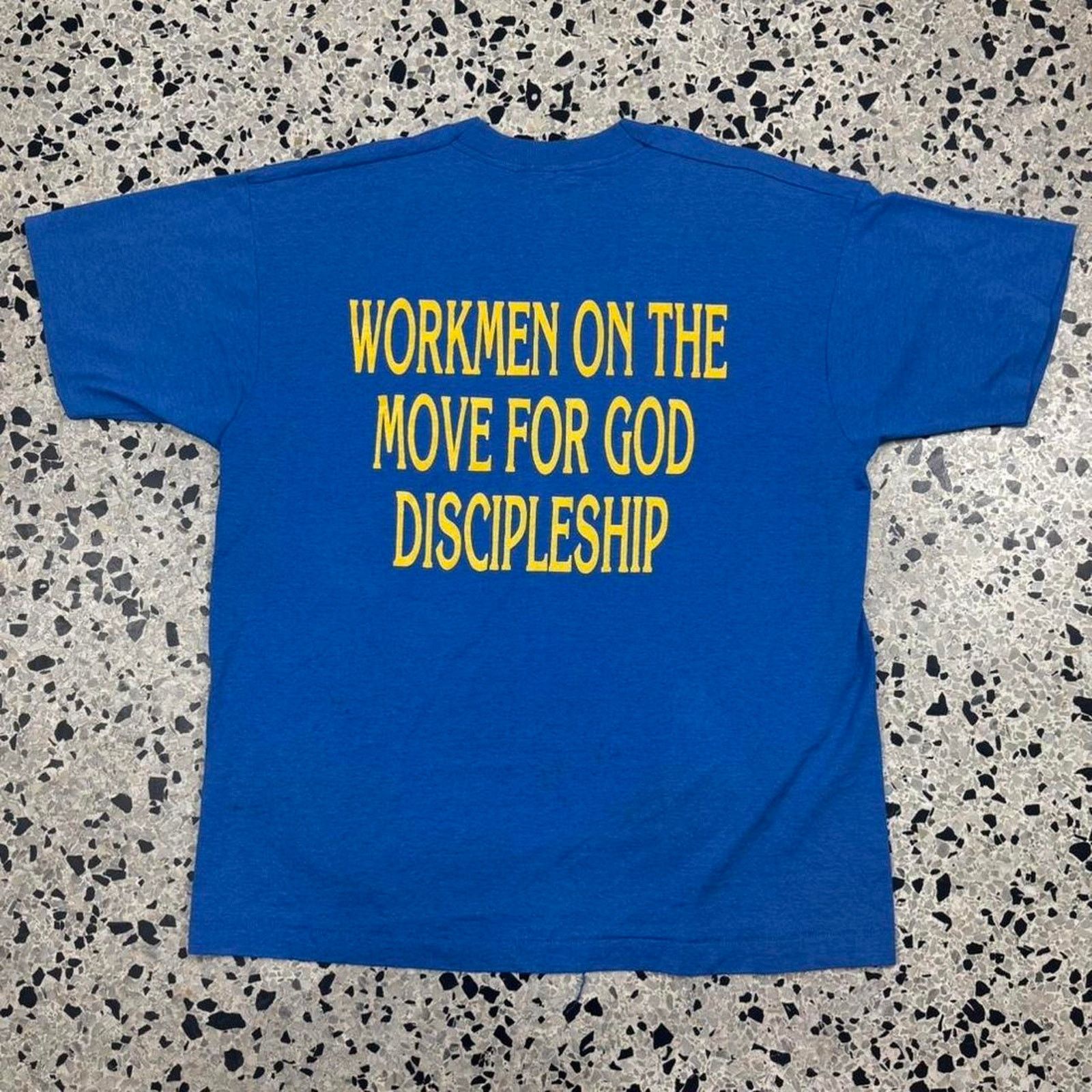 Fruit Of The Loom × Vintage VINTAGE 90S SINGLE STITCH MT CARMEL FELLOWSHIP RELIGIOUS TEE Size US XL / EU 56 / 4 - 5 Thumbnail