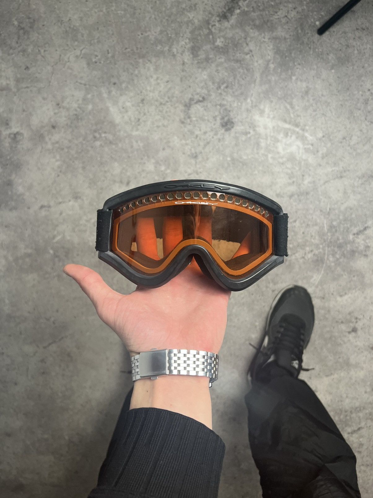 Vintage Oakley vintage ski glasses Y2K gorpcore snow mask goggles Size ONE SIZE - 4 Thumbnail