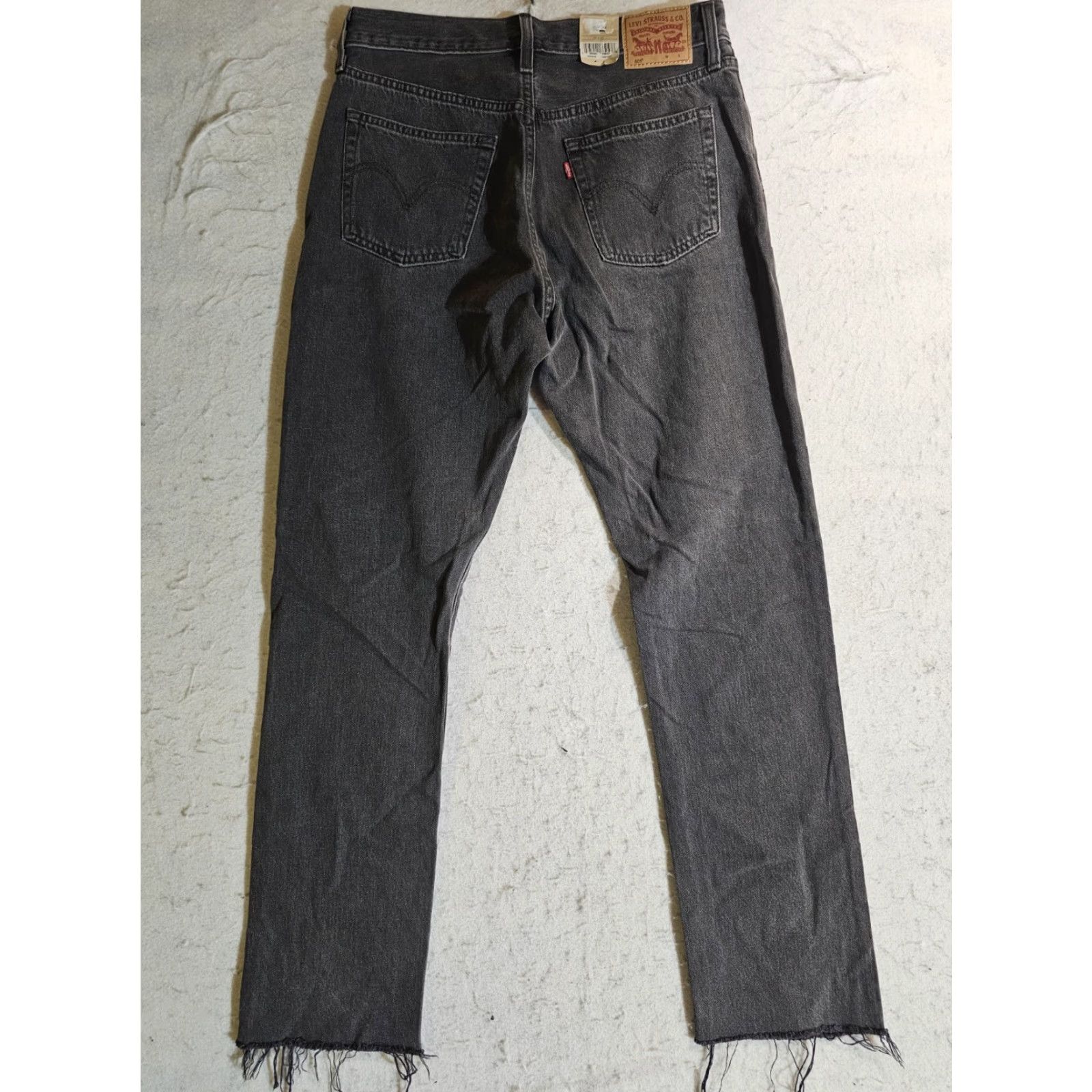 Levi's NWTs Levi's 501 Original Button Fly Jeans Black High Rise Fitted Through Hip & Thigh Womens 29x30 Slim Denim Cotton Dark Size 29" - 5 Thumbnail