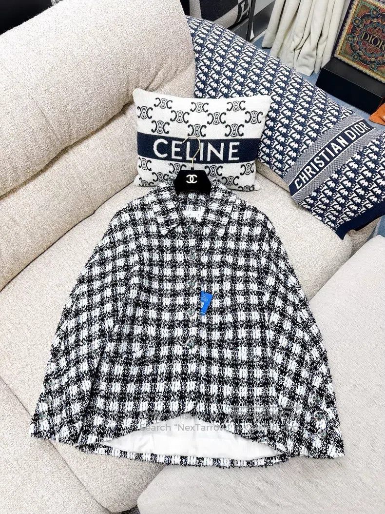 Chanel Chanel Long-sleeved jacket with plaid glitter glazed butto Size XS / US 0-2 / IT 36-38 - 2 Thumbnail