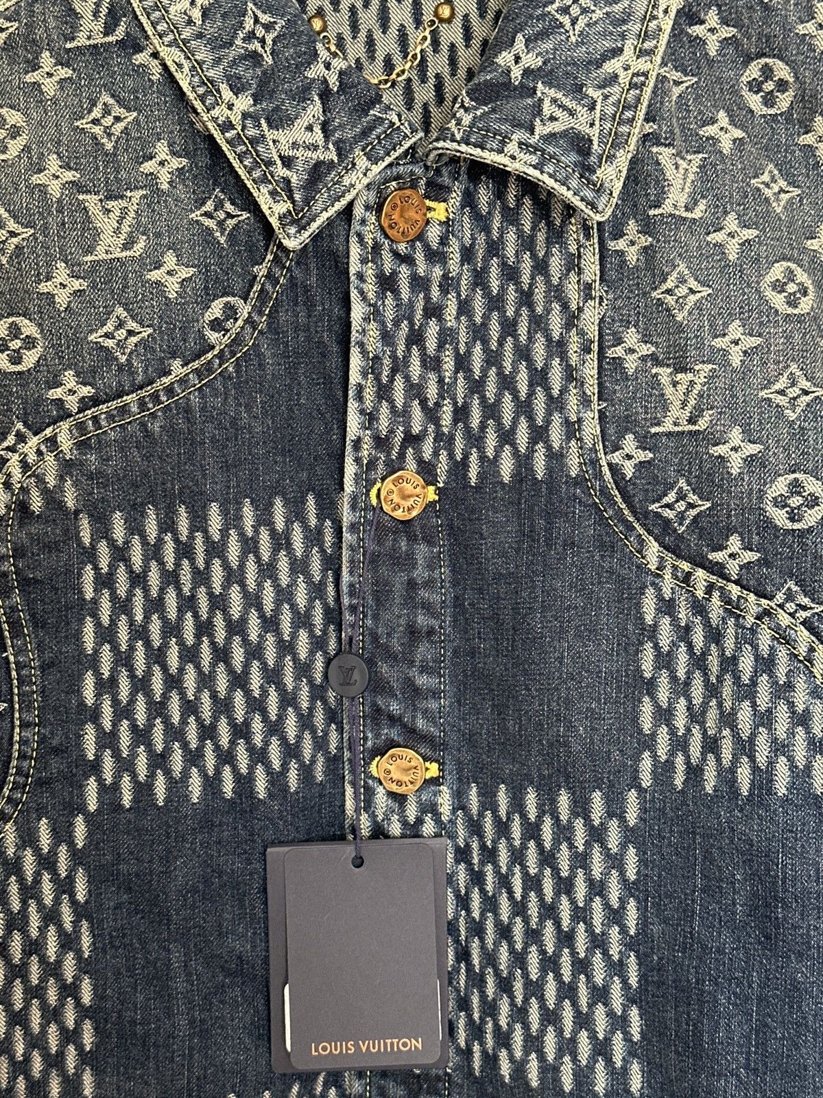 Louis Vuitton LV x Nigo Denim Jacket Size 50 Size US M / EU 48-50 / 2 - 5 Thumbnail
