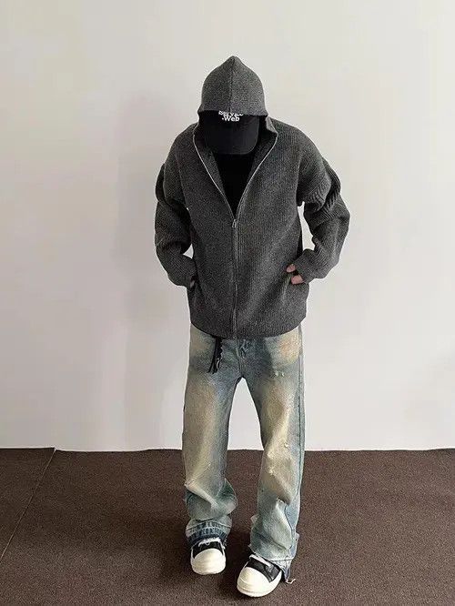 VIBE Blue Washed Wide Leg Denim Jeans Size US 32 / EU 48 - 4 Thumbnail