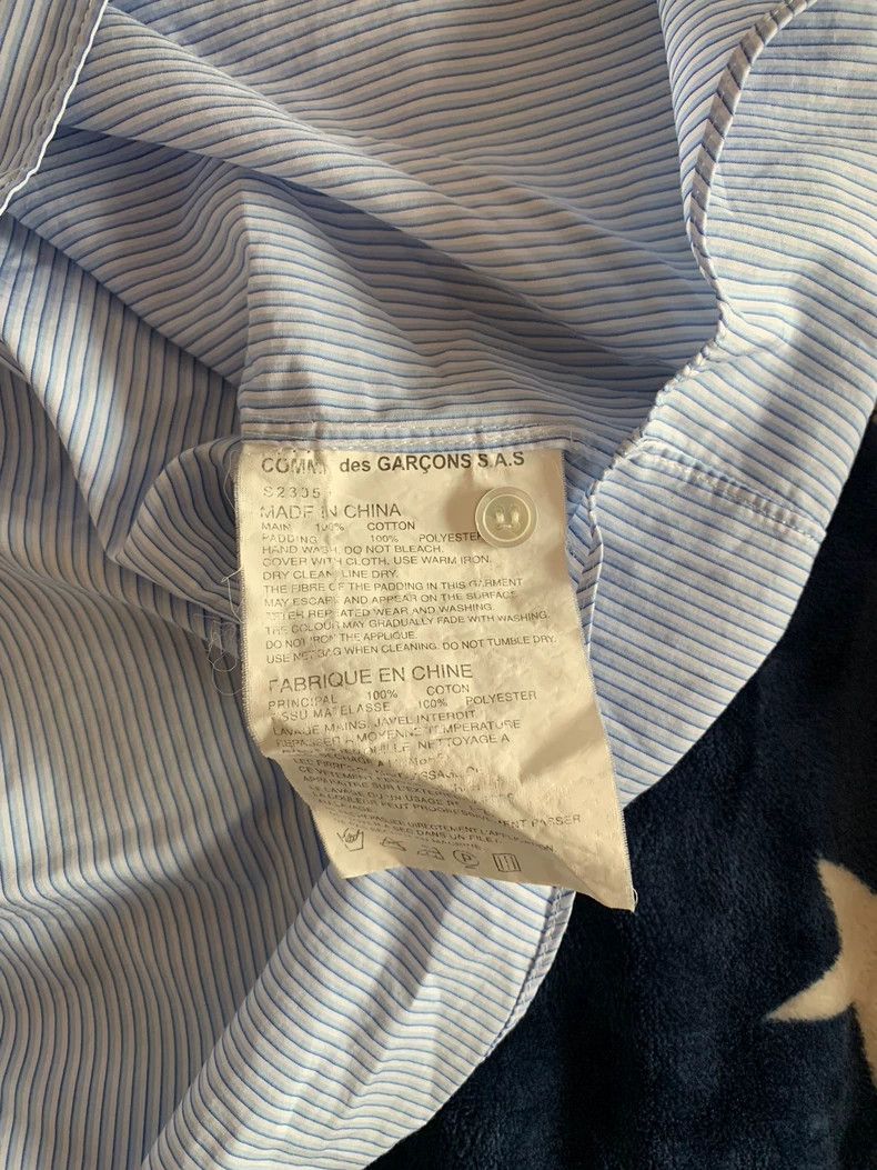 Comme des Garcons Comme Des Garcons Blue and white striped shirt Size M / US 6-8 / IT 42-44 - 3 Thumbnail