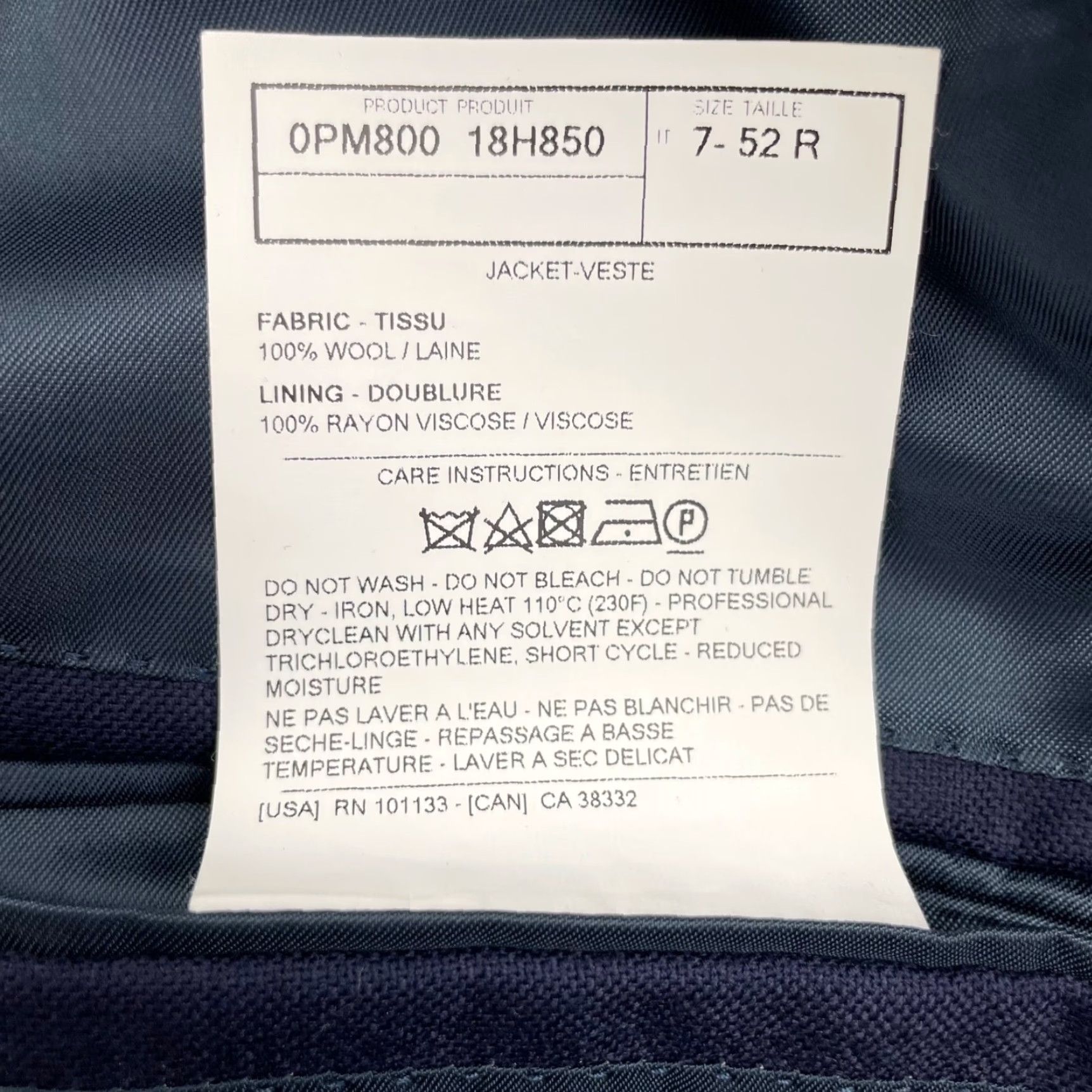 Ermenegildo Zegna VINTAGE? (No) Ermenegildo Zegna x Gritti Blazer Men 2-Button Navy Wool 42R US 52 EU Jacket Blazer Navy Blue Notch Lapel 100% Wool Size 42R - 6 Thumbnail