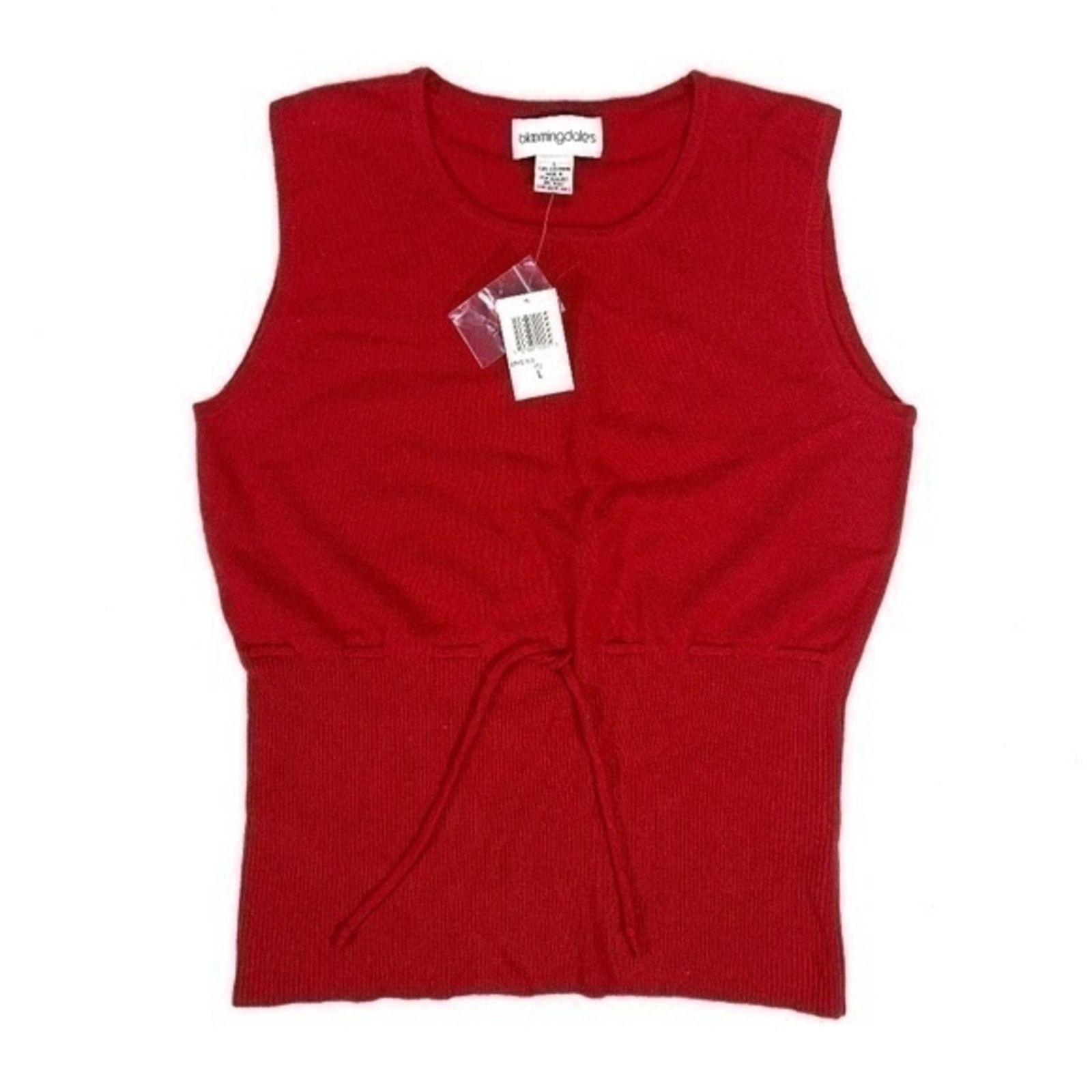 Bloomingdale's Bloomingdale's Red Cashmere Top | Size L Size L / US 10 / IT 46 - 1 Thumbnail