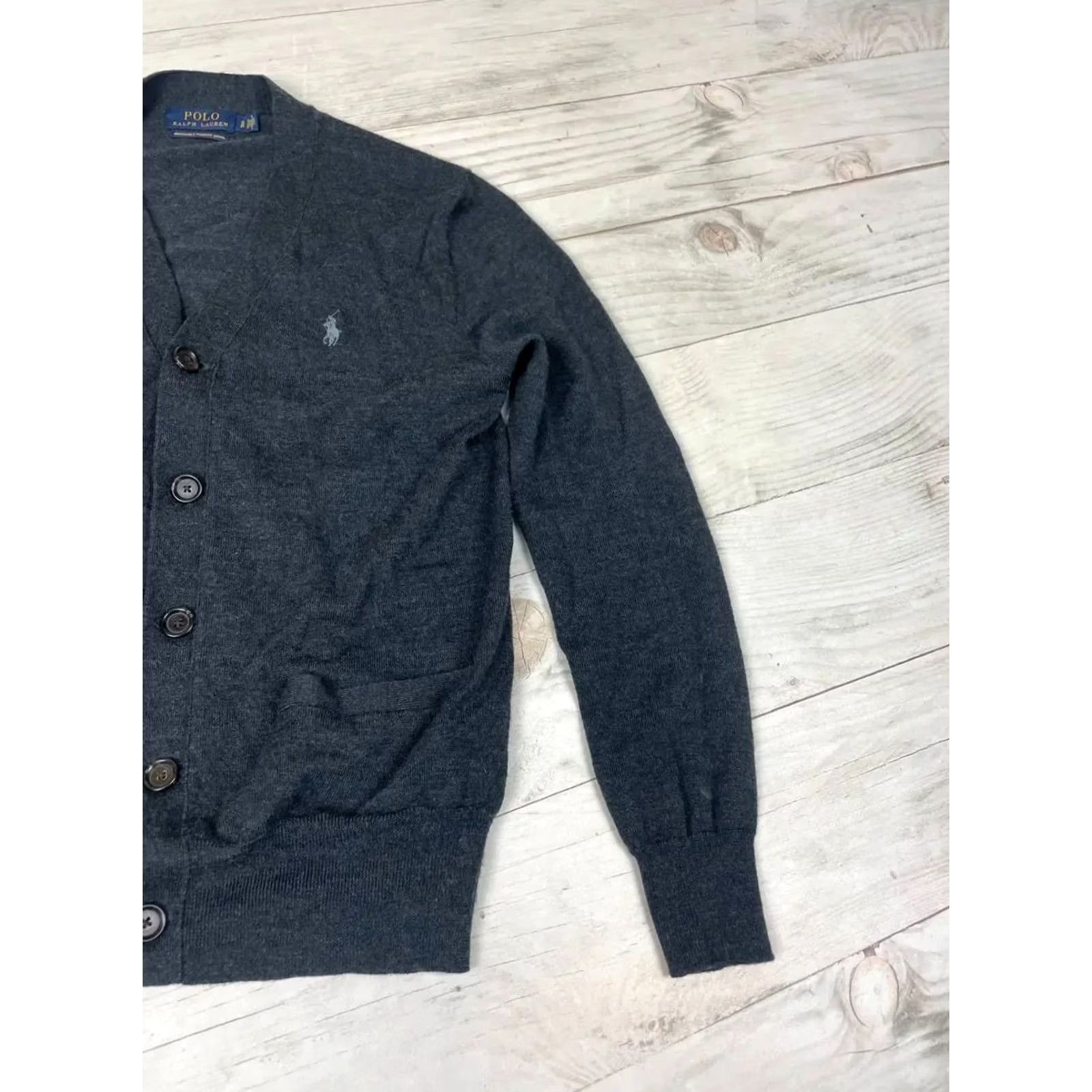 Polo Ralph Lauren VINTAGE Polo Ralph Lauren Sweater Cardigan Men Size S Grey Wool Old Money Size US S / EU 44-46 / 1 - 5 Thumbnail