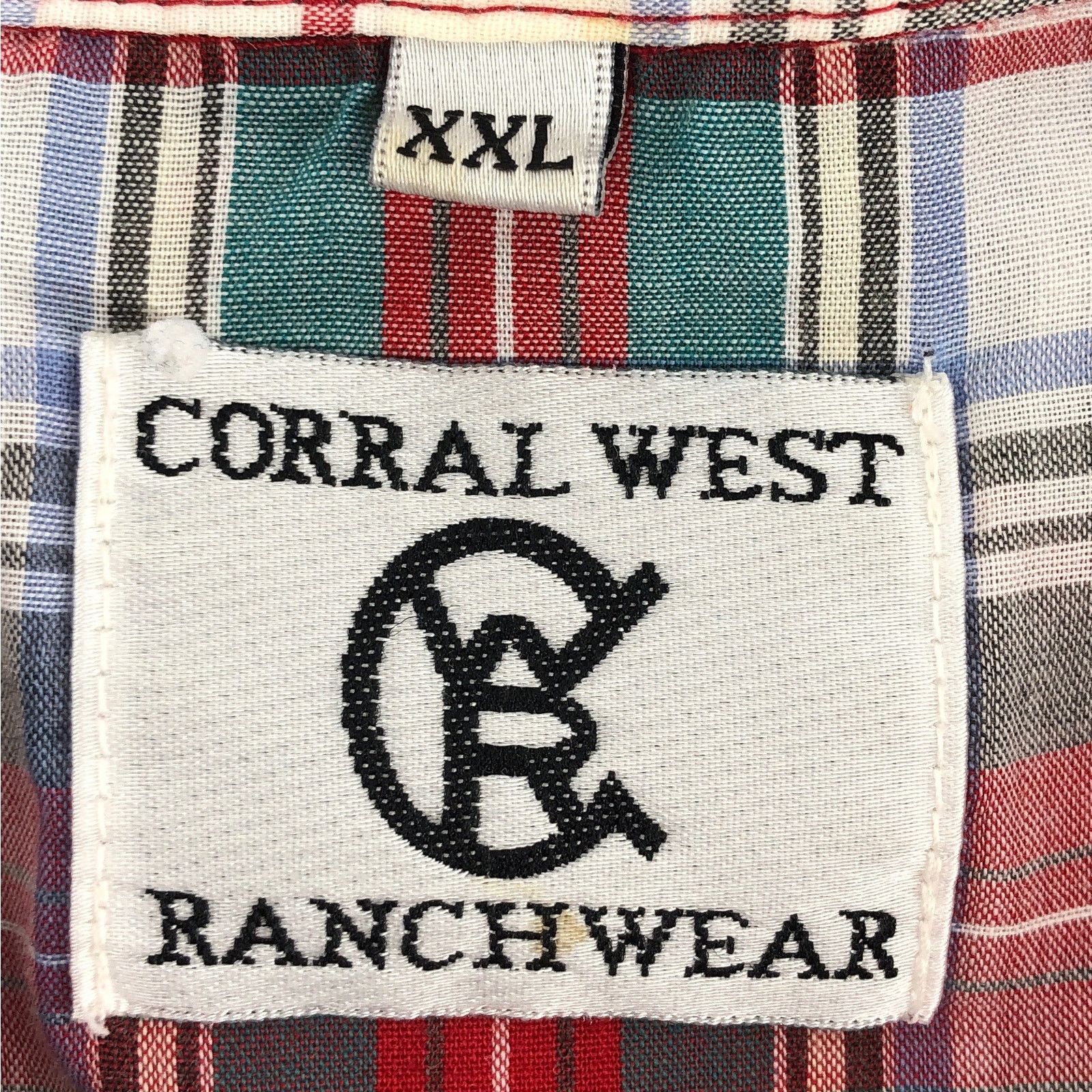 Vintage 90s snap western shirt short sleeve plaid 1990s vintage Size US XXL / EU 58 / 5 - 3 Thumbnail