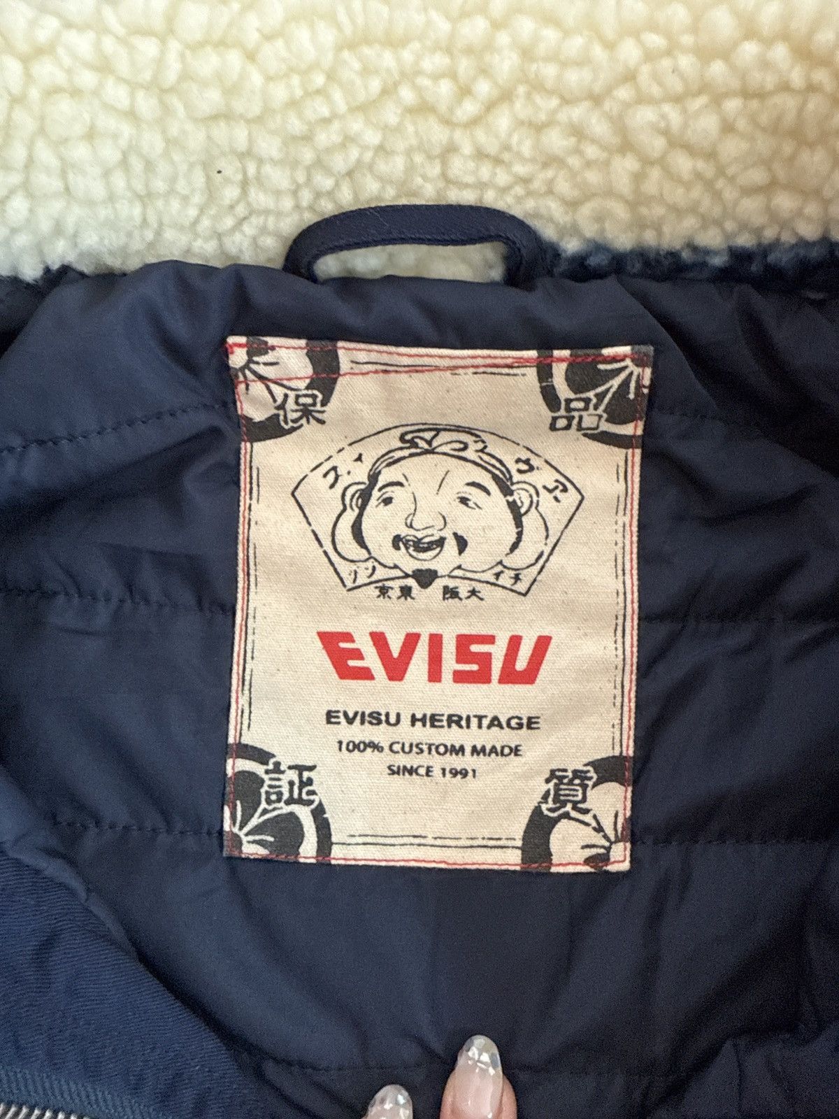 Evisu Evisu Fleece Bomber Jacket Size M / US 6-8 / IT 42-44 - 3 Thumbnail