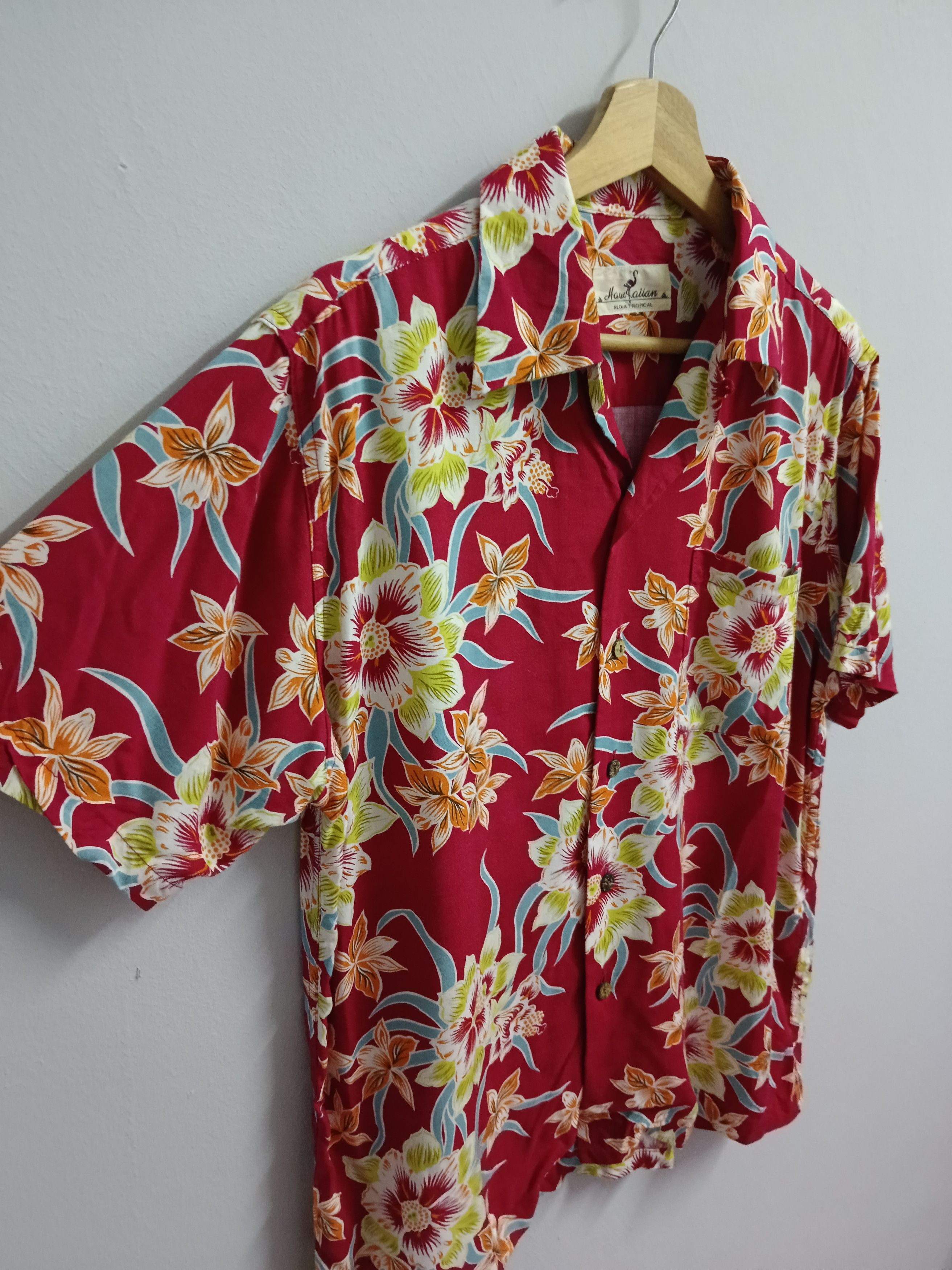Japanese Brand × Vintage RAYON HAWAIIAN ALOHA TROPICAL FULLPRINT Size US M / EU 48-50 / 2 - 2 Thumbnail