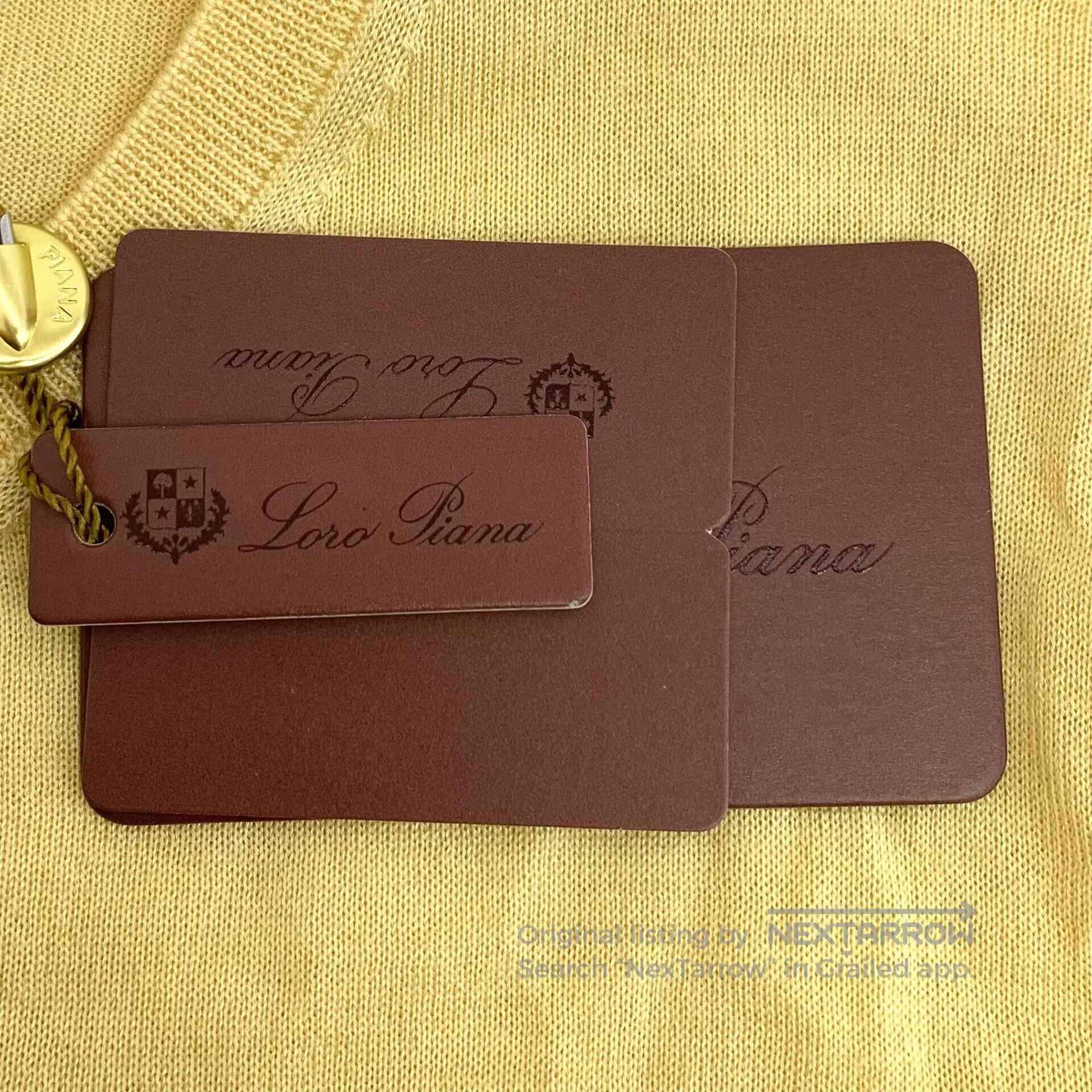 Loro Piana LORO PIANA Yellow Cashmere Round Neck Single Breasted Long Size S / US 4 / IT 40 - 7 Thumbnail