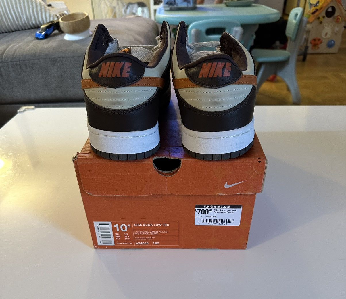 Nike × Vintage Nike Dunk Low Pro B ‘Light Stone Mesa Orange’ Size US 10.5 / EU 43-44 - 5 Thumbnail