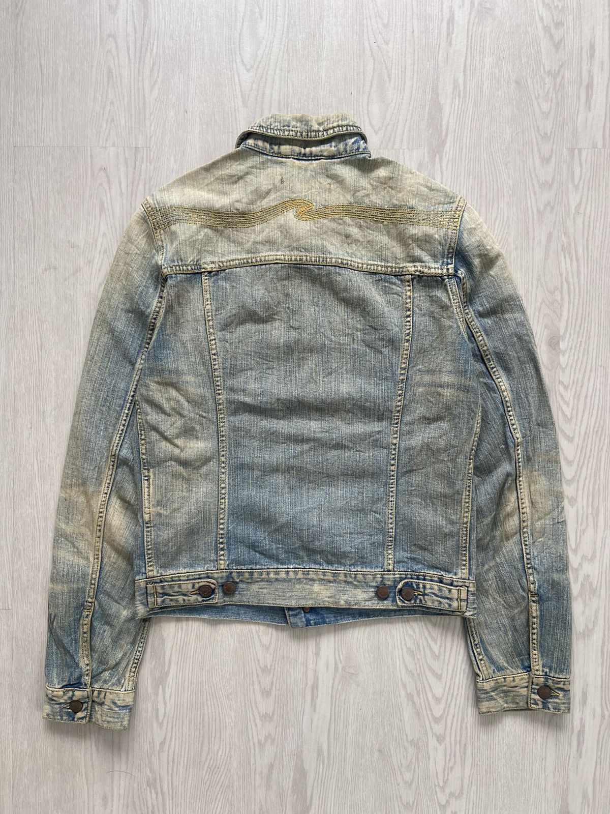 Nudie Jeans Vintage 2000’s Nudie Conny Thread Embroidery Trucker Jacket Size US S / EU 44-46 / 1 - 5 Thumbnail