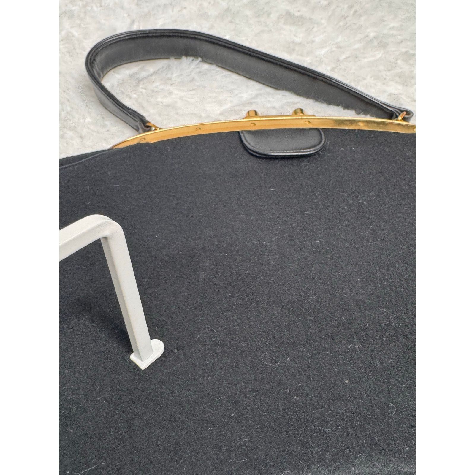 Vintage Ingber Fabric Frame Handbag 50s Structured Top Handle Purse Size ONE SIZE - 12 Thumbnail
