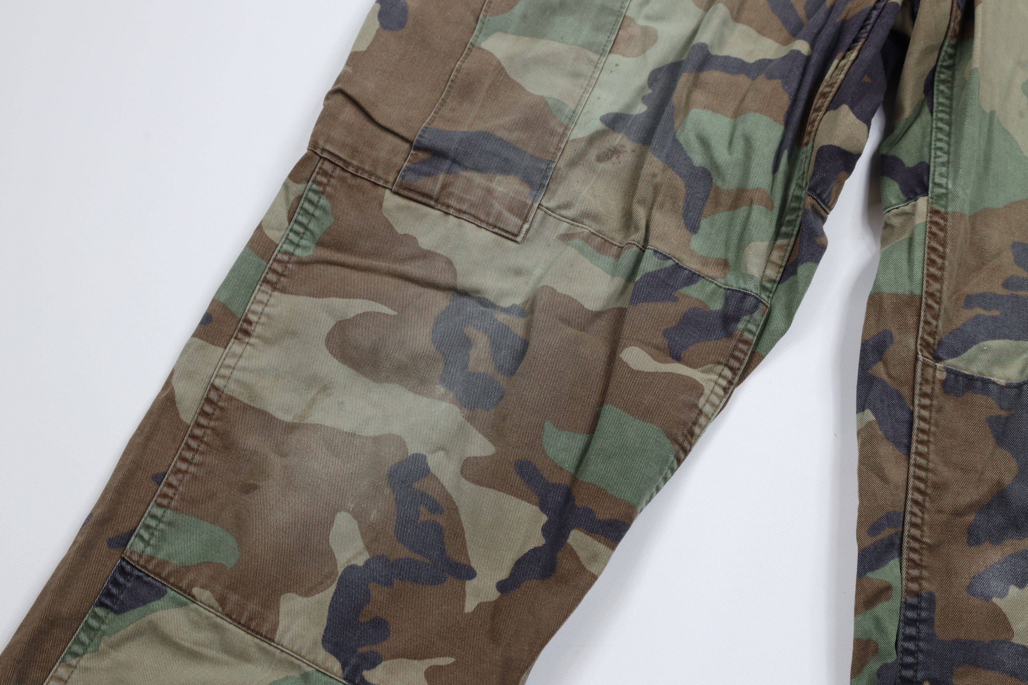 Vintage Vintage 90s Woodland Camouflage Combat Cargo Pants USA Size US 34 / EU 50 - 5 Thumbnail