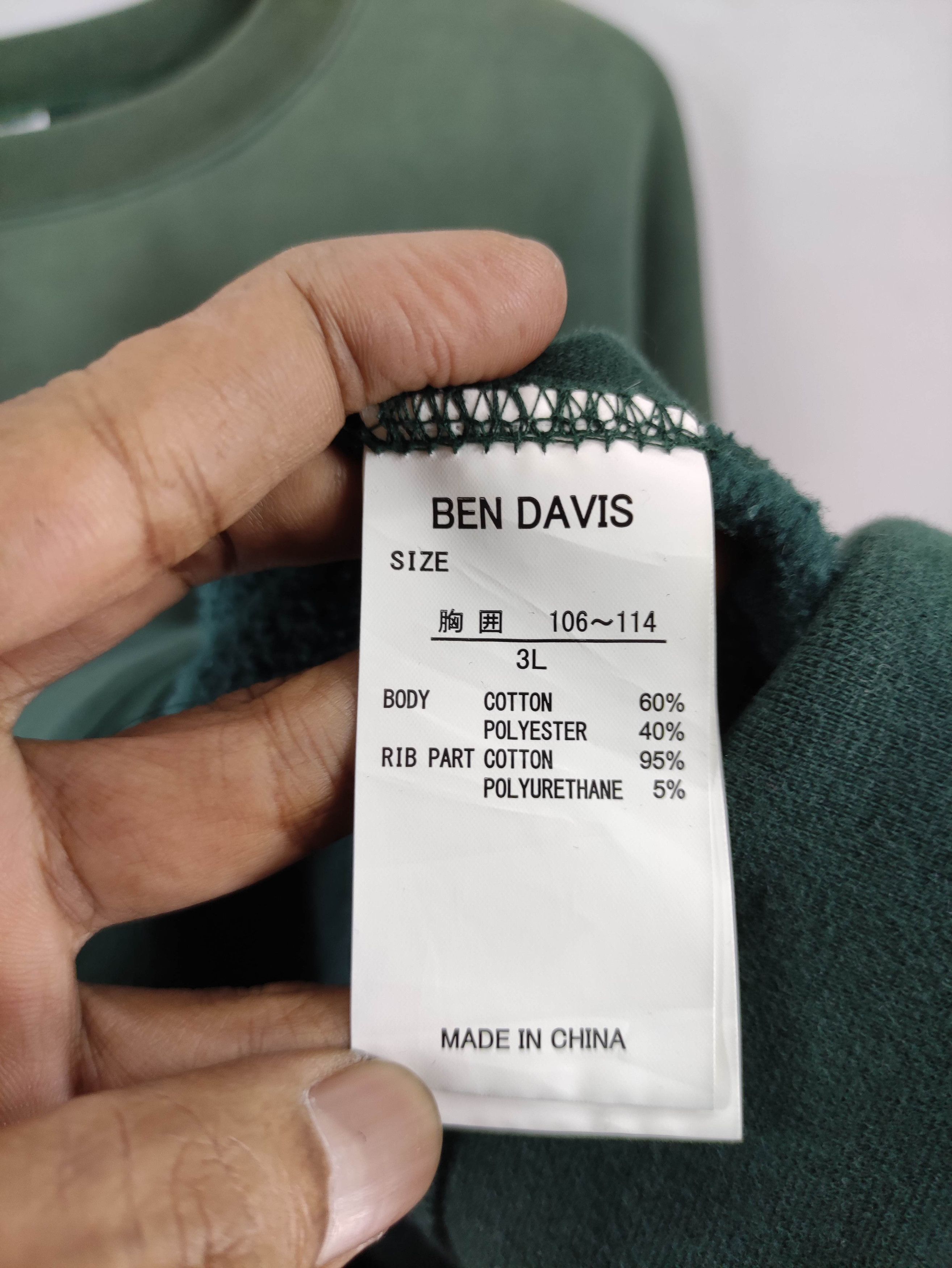Ben Davis Vintage Ben Davis Small Logo Sweatshirt Jumper Faded Size US XL / EU 56 / 4 - 6 Thumbnail