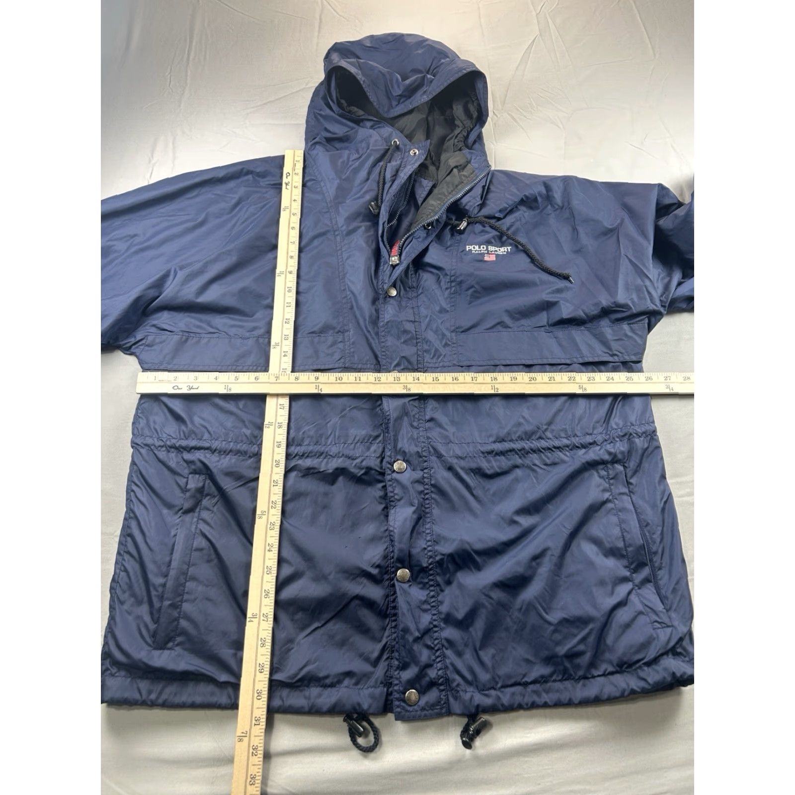 Vintage Polo Sport Jacket Windbreaker Hooded Zip Navy Blue L Mens Blue Sports Size US L / EU 52-54 / 3 - 7 Thumbnail