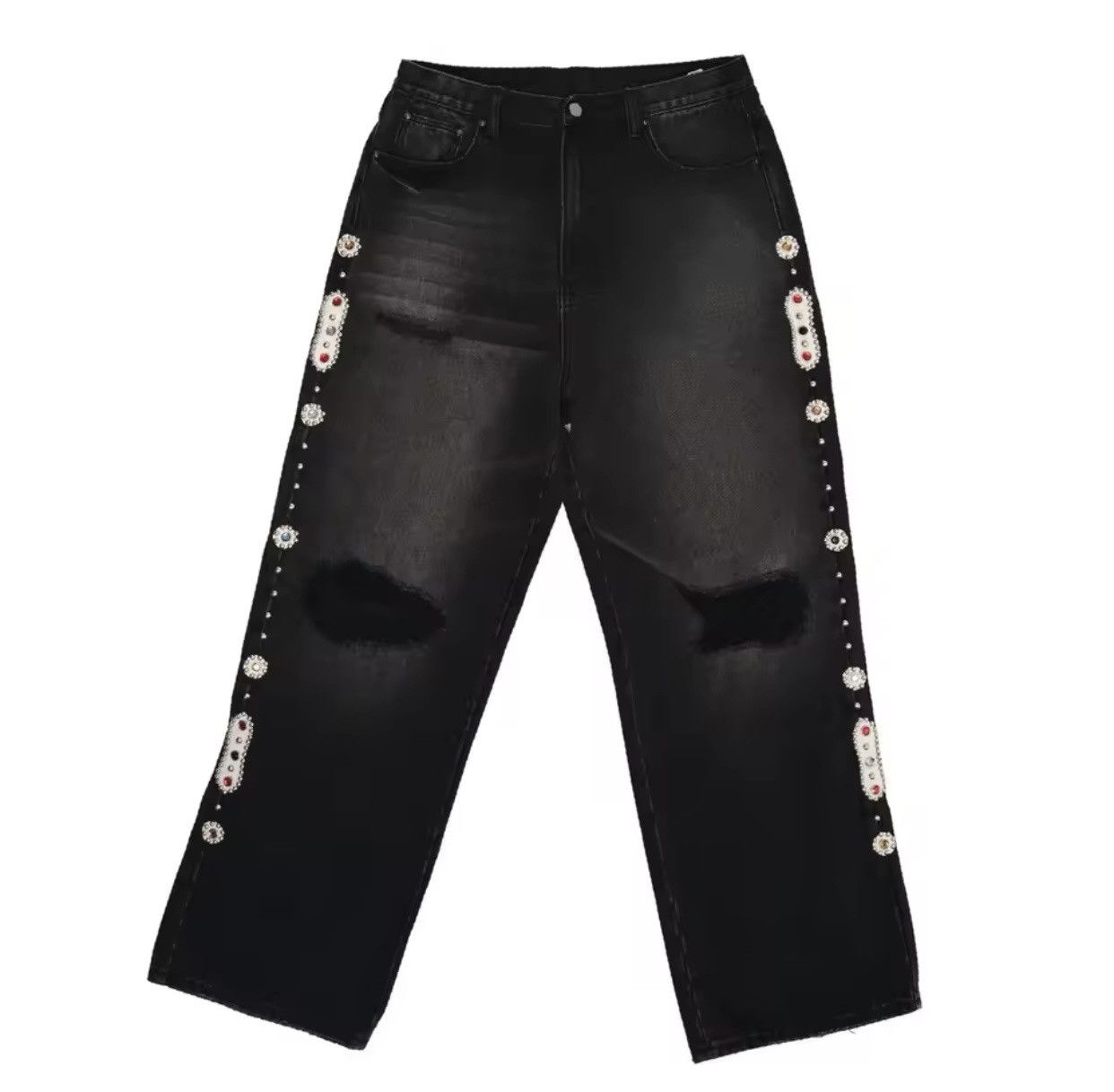 Vintage Vintage Rhinestone Embellished Black Jeans Size US 34 / EU 50 - 6 Thumbnail