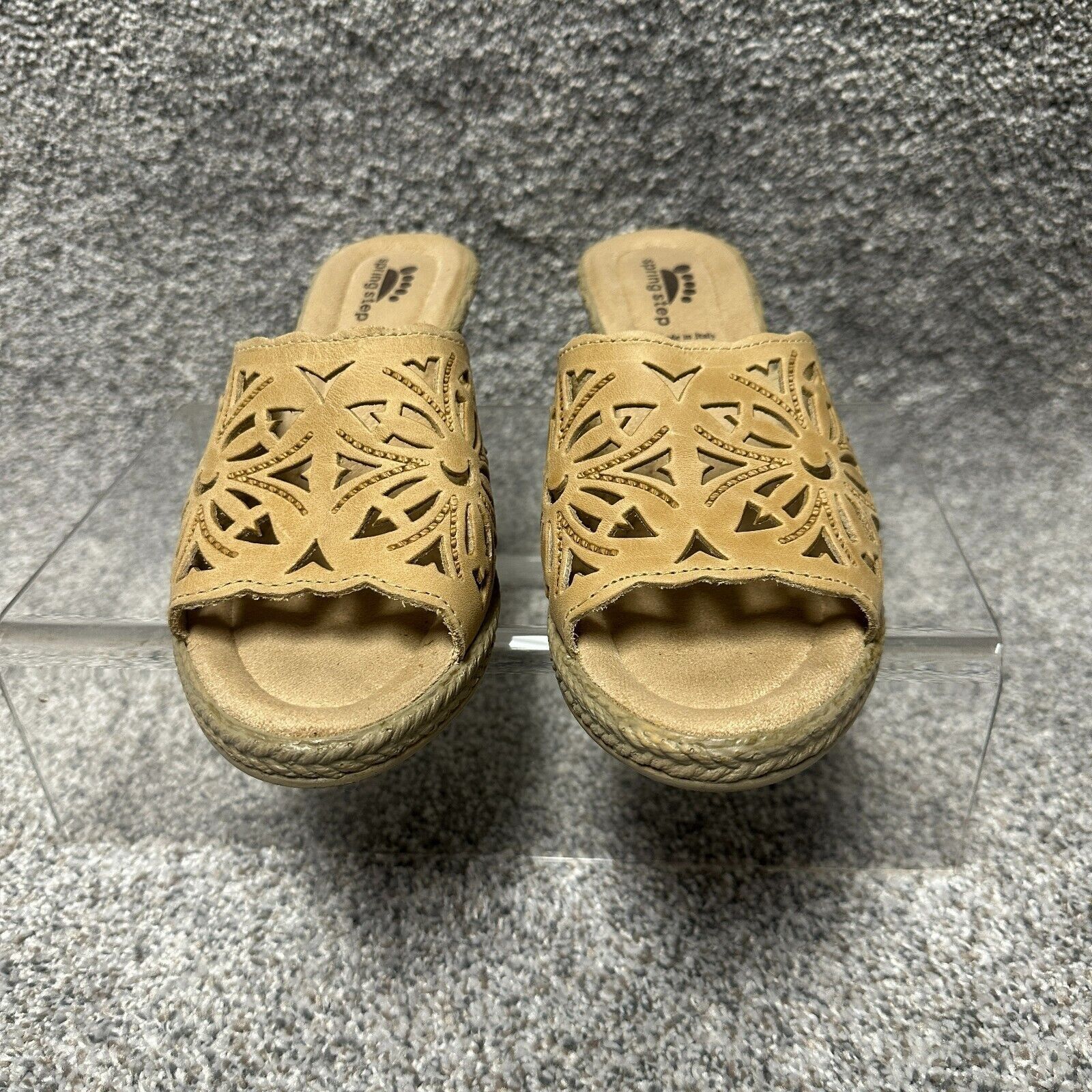 Other Spring Step Sandals Size 37 US 6.5-7 Leather Retro Laser Cut Size US 6.5 / IT 36.5 - 5 Thumbnail