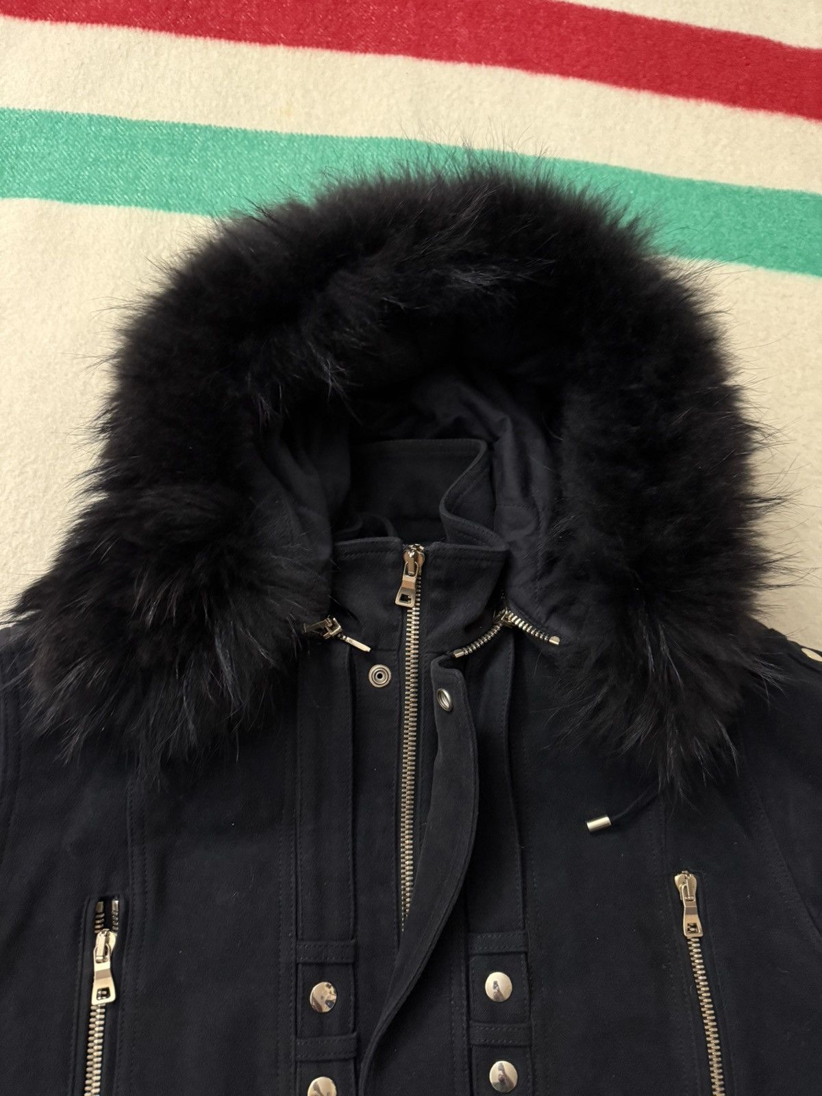 Balmain FW 2016 Balmain Military Raccoon Fur Trim Parka Size Large Size US L / EU 52-54 / 3 - 12 Thumbnail