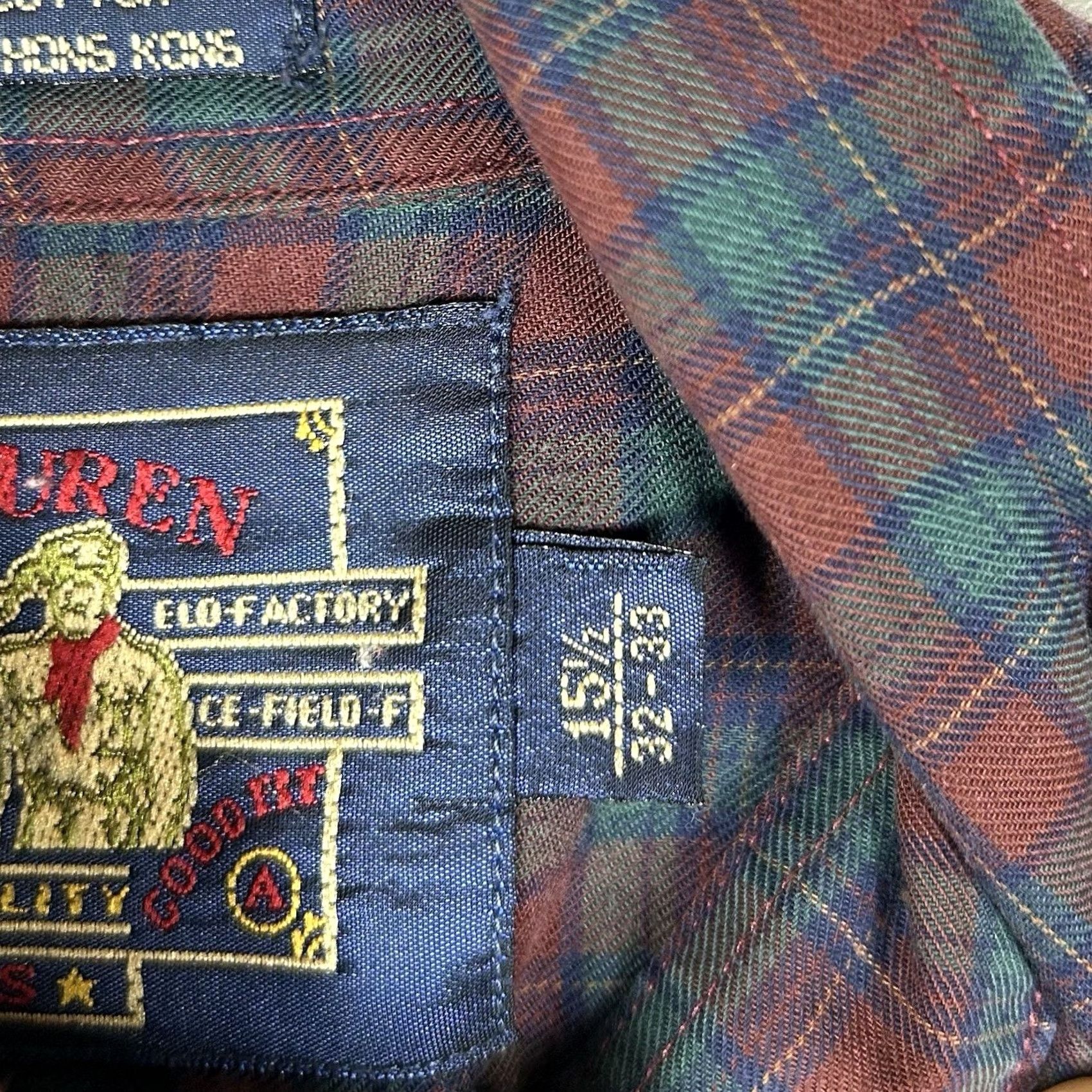 Chaps Chaps Ralph Lauren Button Up Long Sleeve Shirt Men 15.5 Plaid Multicolor Casual Top Size US L / EU 52-54 / 3 - 4 Thumbnail
