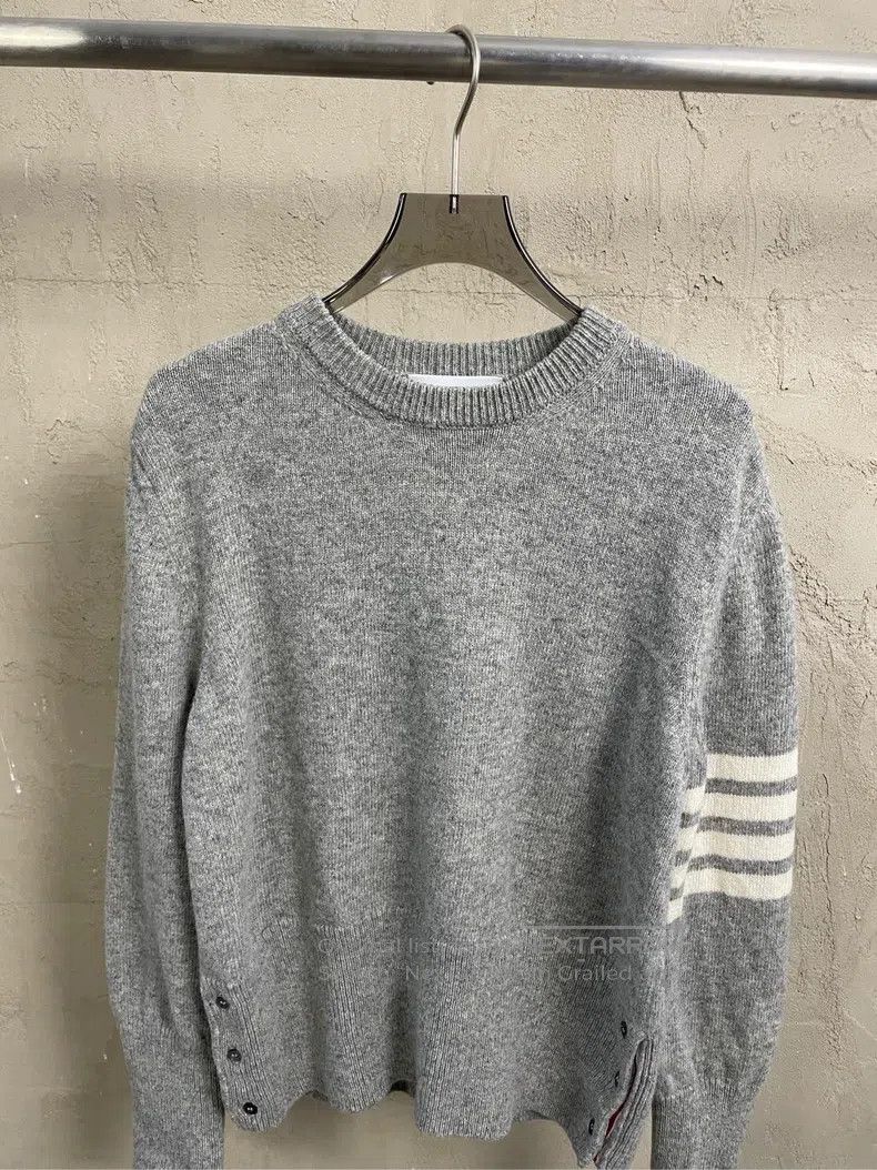 Thom Browne Thom Browne Gray wool crewneck sweater Size US M / EU 48-50 / 2 - 3 Thumbnail