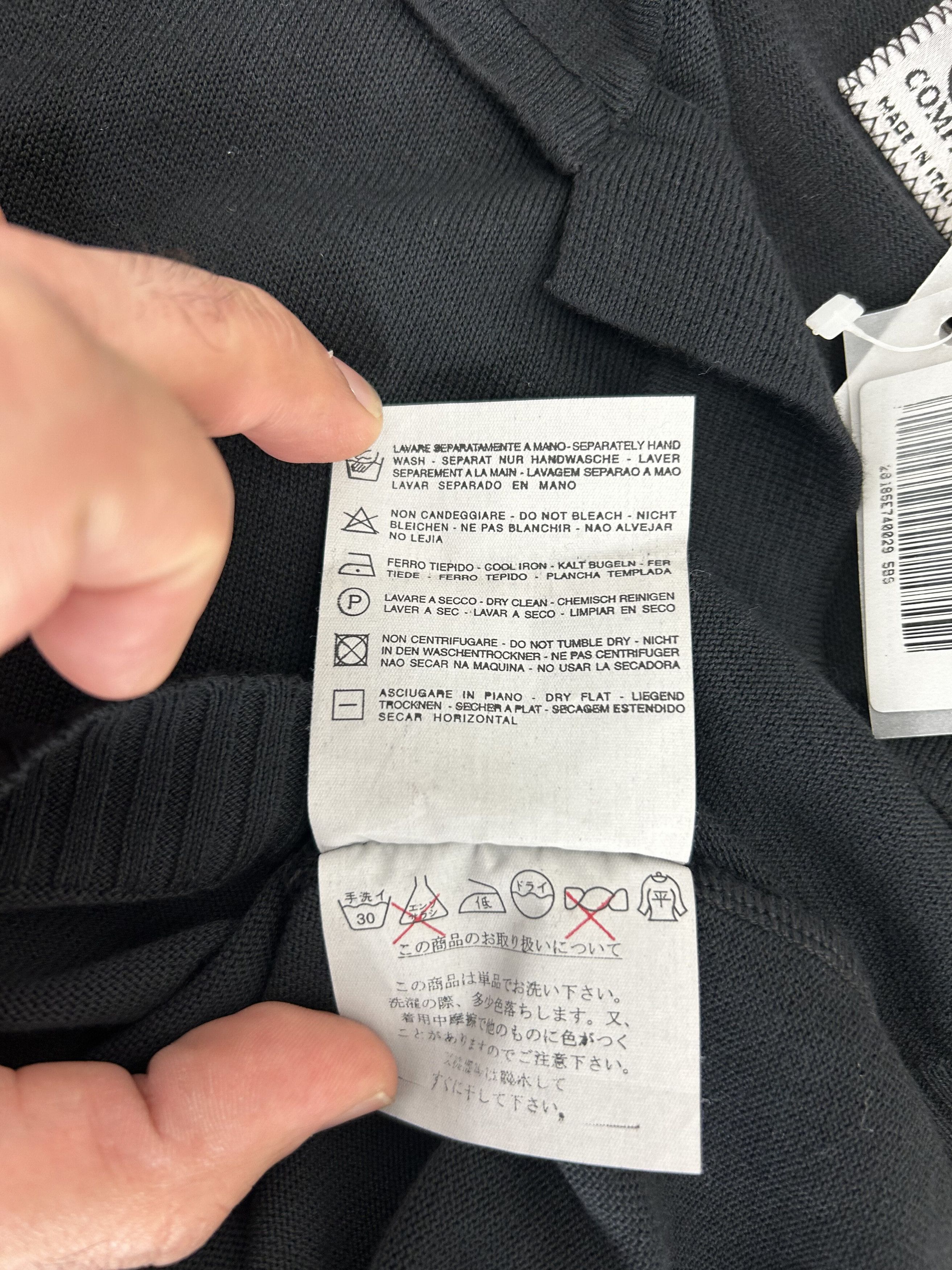 C.P. Company CP Company Black Knitted Cotton Open Neck Polo Shirt Size US XXL / EU 58 / 5 - 6 Thumbnail