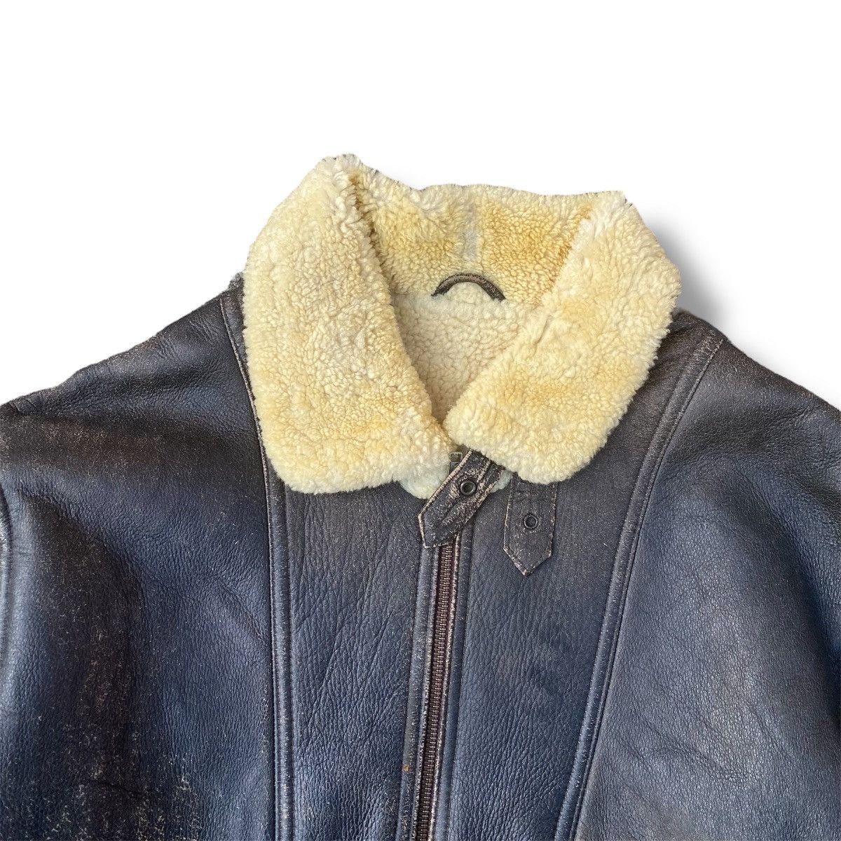 Avirex Vintage 90s D-1 Flight Jacket Shearling Leather Jacket. #F10 Size US L / EU 52-54 / 3 - 2 Thumbnail
