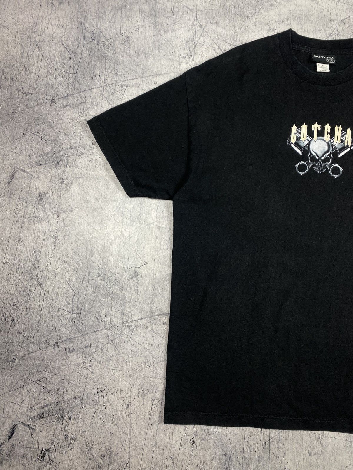 Gotcha Gotcha Skull & Flames Graphic T-Shirt y2k Motorcycle Size US XL / EU 56 / 4 - 8 Thumbnail
